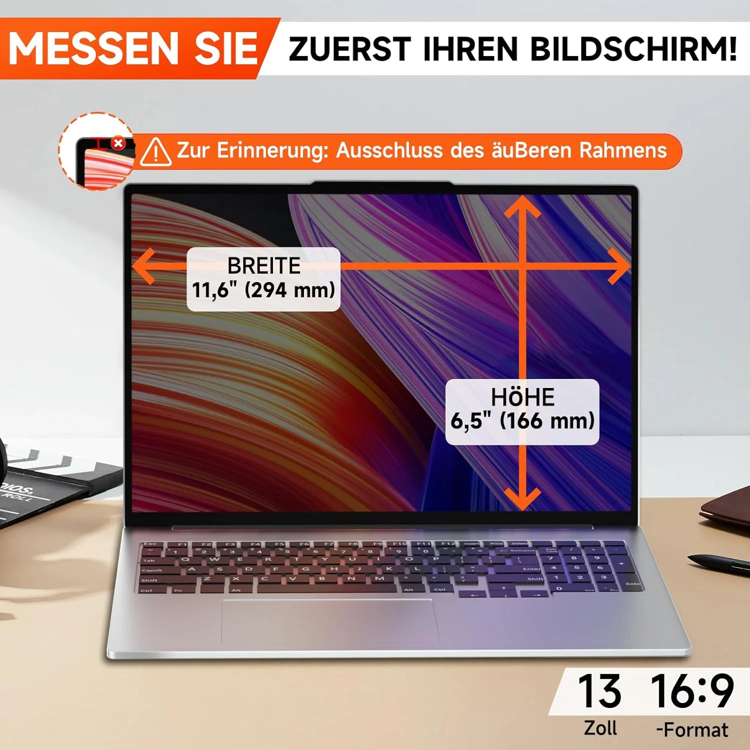 محافظ صفحه نمایش حریم خصوصی مغناطیسی لپ تاپ 13.3 اینچ نسبت تصویر 16:9، ضد نور آبی و ضد تابش نور برای لنوو، اچ پی، دل، ایسر، ایسوس، فیلتر حریم خصوصی جداشدنی 13 اینچی