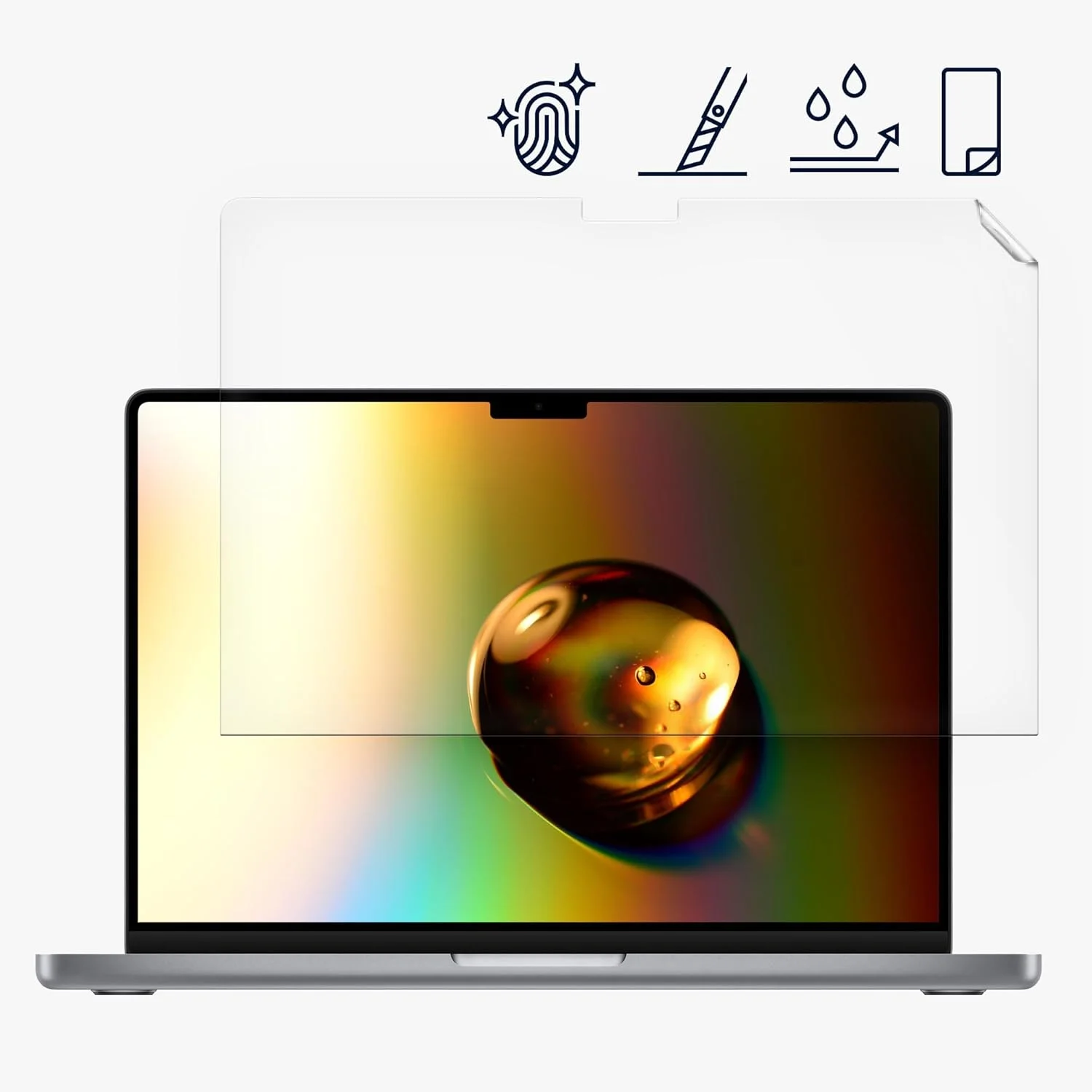 محافظ صفحه نمایش مات kwmobile سازگار با Apple MacBook Pro 14.2" 2023 M3 A2918 / A2992 - محافظ صفحه نمایش - فیلم محافظ صفحه نمایش ضد انعکاس