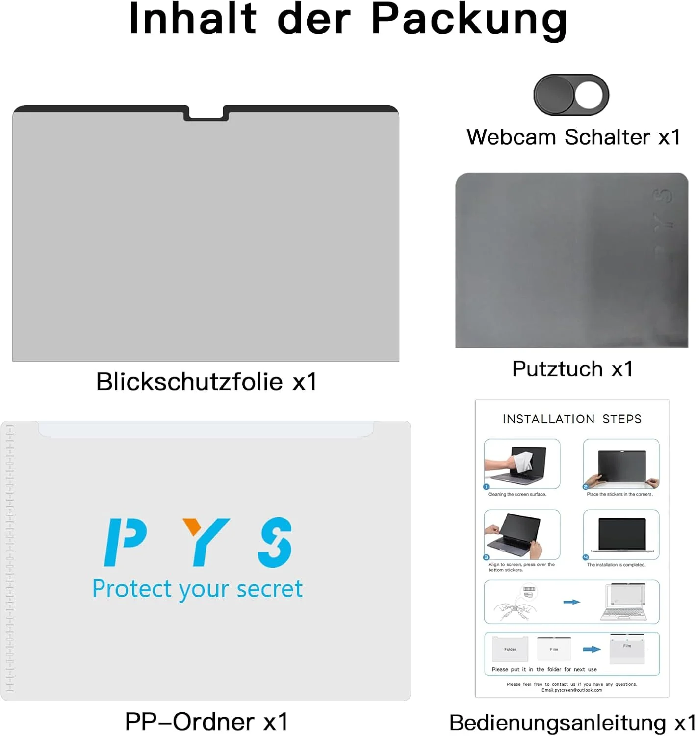 محافظ صفحه نمایش مغناطیسی PYS برای مک بوک ایر ۱۳ اینچی و ۱۳.۶ اینچی با تراشه M2 M3 M4، فیلتر حریم خصوصی با پوشش وب کم برای محافظت از حریم خصوصی شما