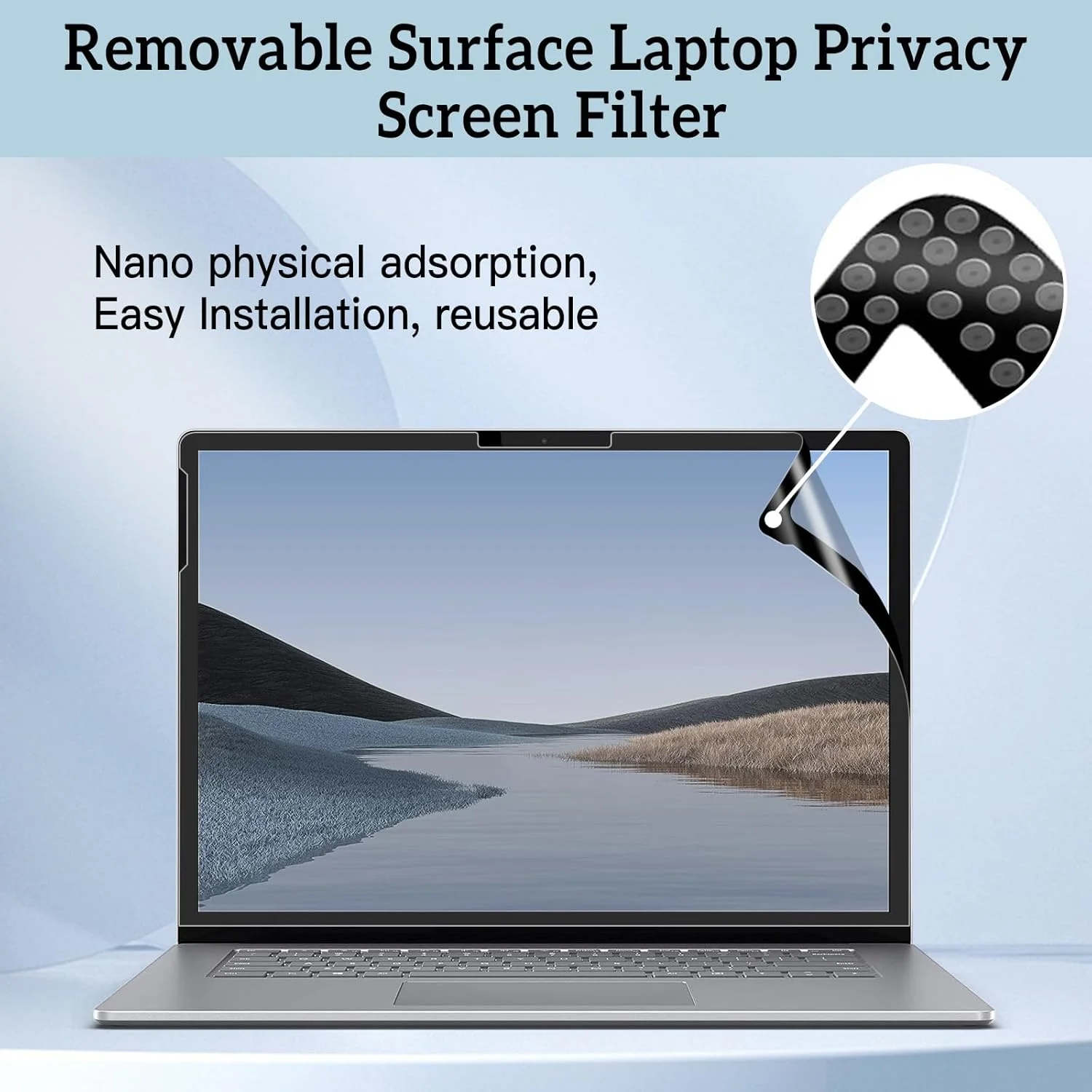 محافظ صفحه نمایش حریم خصوصی جداشدنی و قابل استفاده مجدد ZOEGAA برای Surface Laptop Studio 14.5 اینچ، نصب آسان، ضد تابش نور، ضد نور آبی، Microsoft Surface Laptop Studio 2