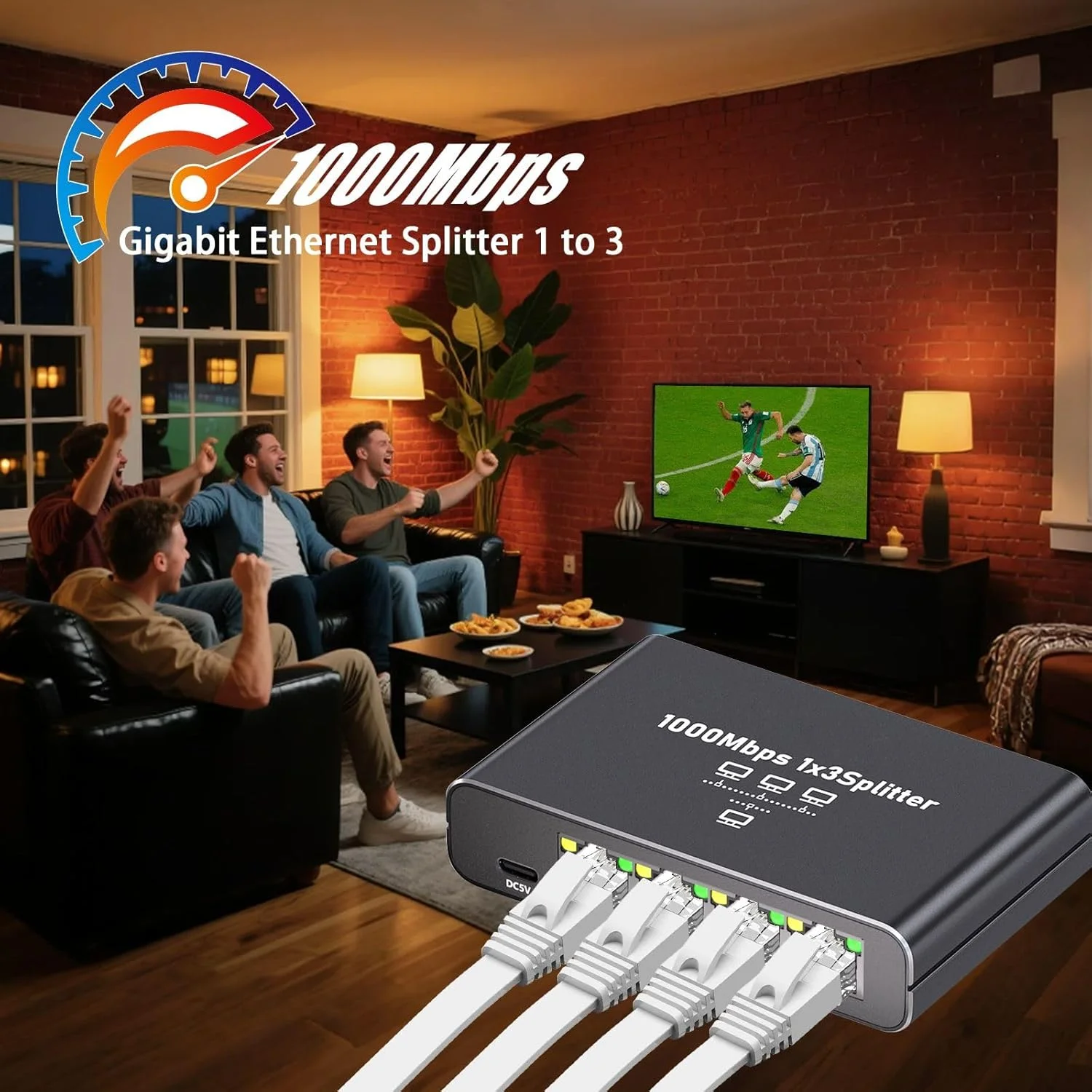 اسپلیتر اترنت گیگابیتی 1 به 3 - پورت افزایش دهنده RJ45 با سرعت 1000 مگابیت بر ثانیه با برق USB-C، سوئیچ شبکه Plug & Play برای کابل های Cat5/5e/6/7/8، سوئیچ LAN با سرعت بالا 1 ورودی 3 خروجی برای لپ تاپ و کامپیوتر