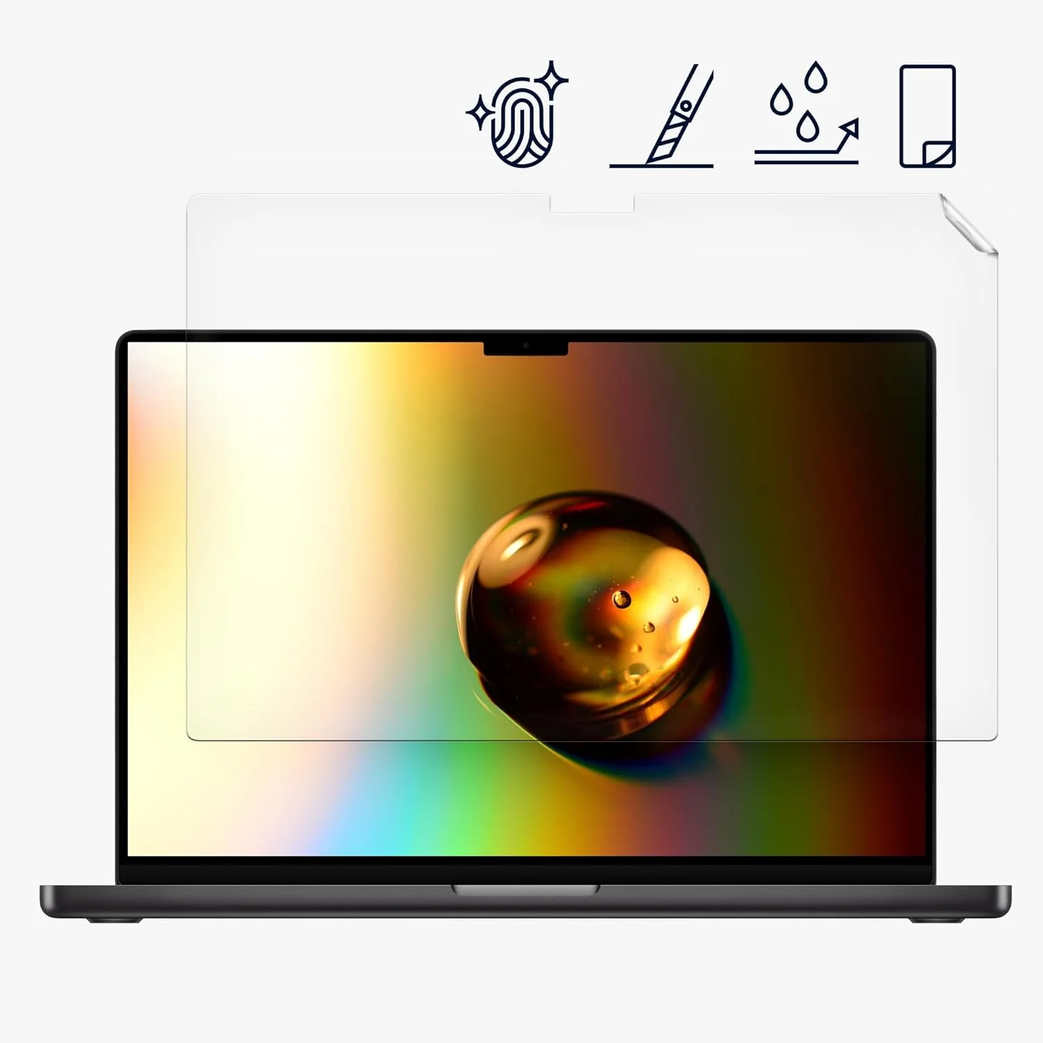 محافظ صفحه نمایش مات kwmobile سازگار با Apple MacBook Pro 16.2" 2023 M3 A2991 - محافظ صفحه نمایش - فیلم محافظ صفحه نمایش ضد انعکاس