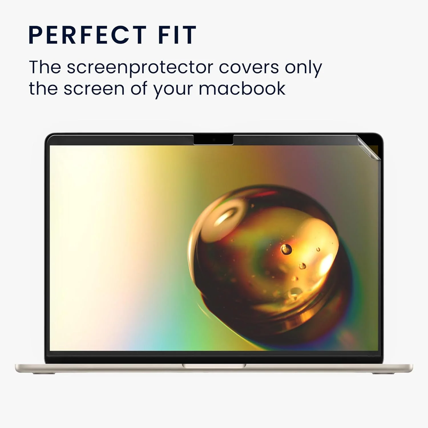 محافظ صفحه نمایش مات kwmobile سازگار با Apple MacBook Air 13.6 M3 2024 A3113 - محافظ صفحه نمایش - فیلم محافظ صفحه نمایش ضد انعکاس