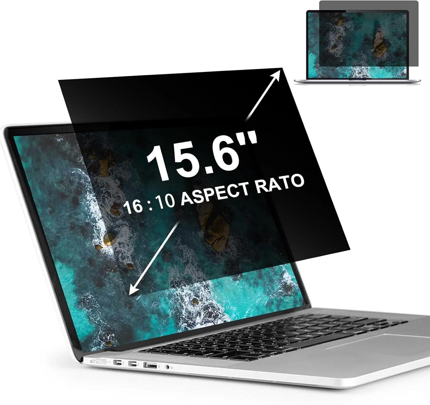 محافظ صفحه نمایش حریم خصوصی لپ تاپ 15.6 اینچی 16:10، ضد تابش نور و دید برای لپ تاپ های HP، Dell، Lenovo، Acer، ASUS و سایر لپ تاپ ها