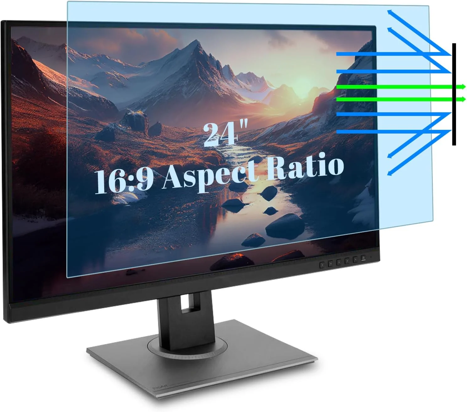 محافظ صفحه نمایش ضد نور آبی قابل جدا شدن HaruYo برای لپ تاپ/مانیتور، فیلتر ضد نور آبی ممتاز، محافظ صفحه نمایش ضد تابش نور، فیلتر ضد اشعه ماوراء بنفش برای لپ تاپ/مانیتور