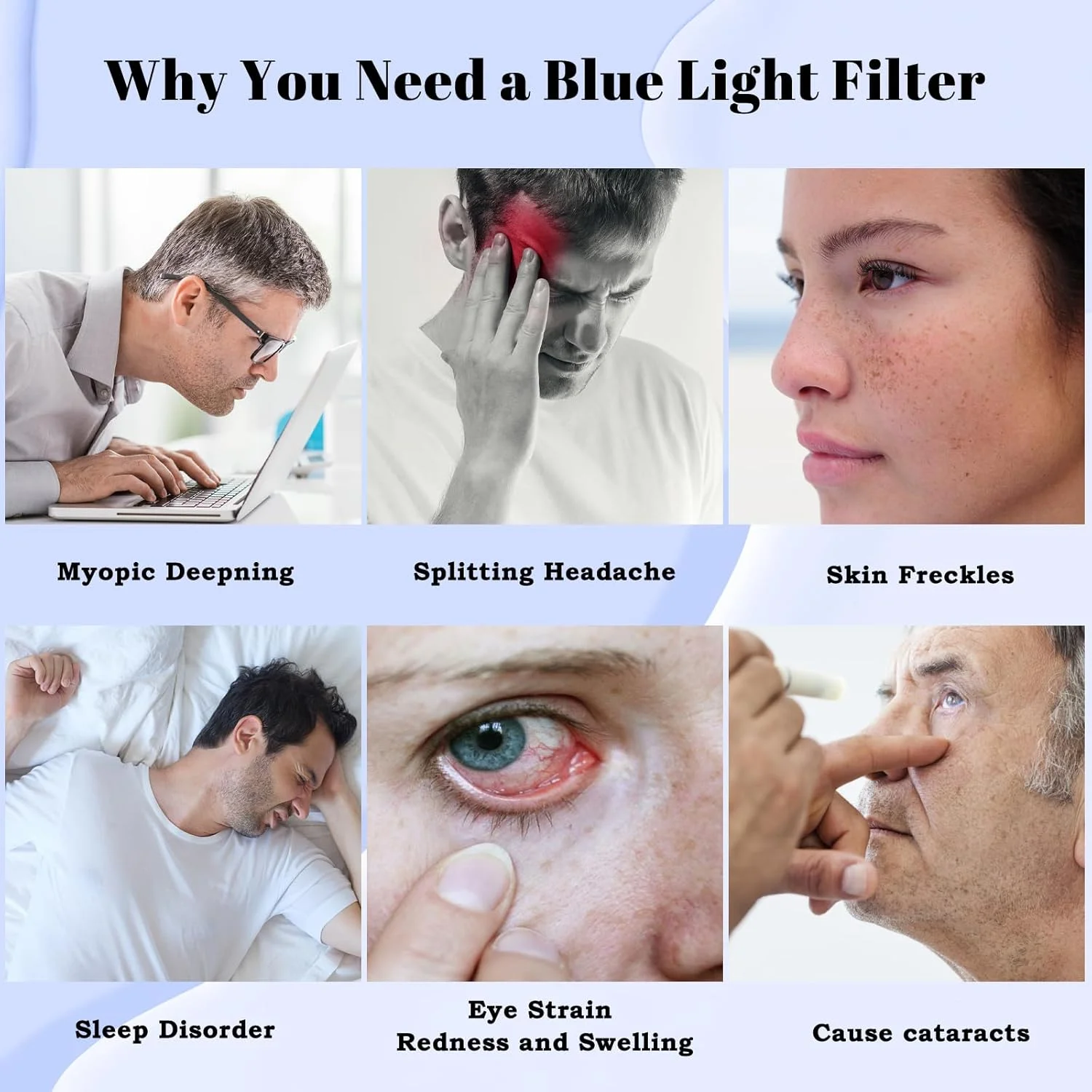 محافظ صفحه نمایش ضد نور آبی قابل جدا شدن HaruYo برای لپ تاپ/مانیتور، فیلتر ضد نور آبی ممتاز، محافظ صفحه نمایش ضد تابش نور، فیلتر ضد اشعه ماوراء بنفش برای لپ تاپ/مانیتور