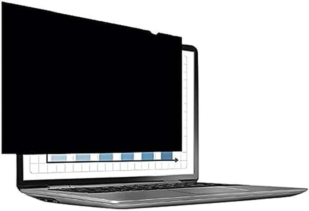 محافظ صفحه نمایش حریم خصوصی Fellowes PrivaScreen - محافظ صفحه نمایش ضد تابش نور برای لپ تاپ 15.6 اینچی (16:9، 345 x 194 میلی متر)، نصب و جداسازی آسان با زبانه های Quick Reveal