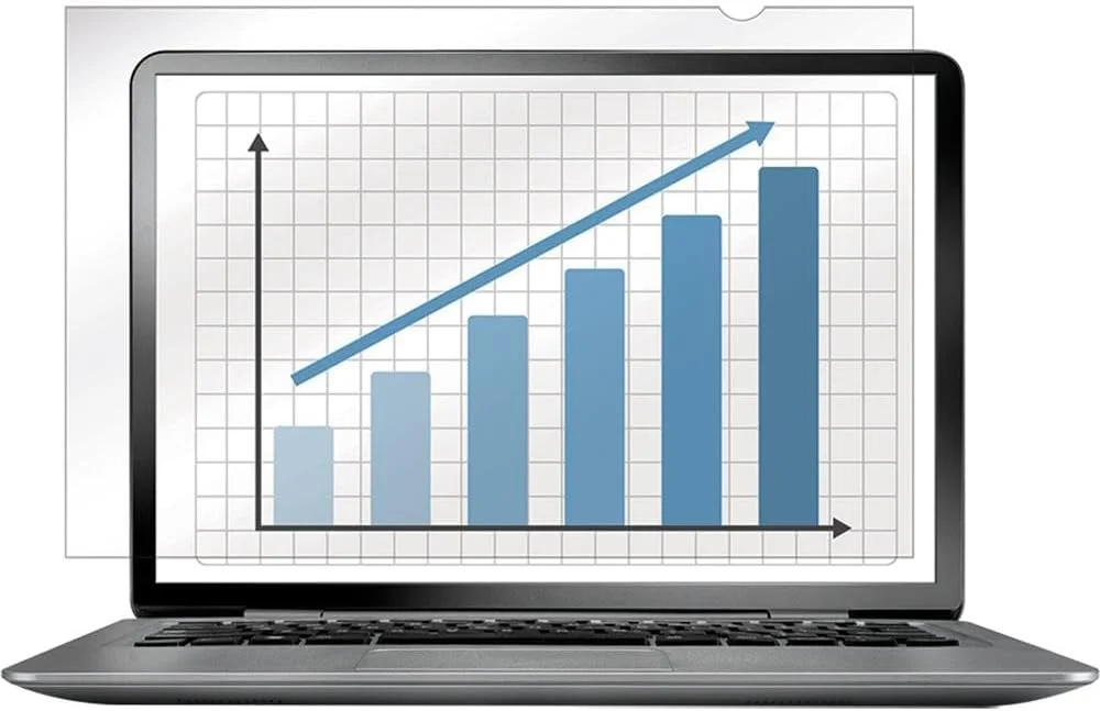 محافظ صفحه نمایش حریم خصوصی Fellowes PrivaScreen - محافظ صفحه نمایش ضد تابش نور برای لپ تاپ 15.6 اینچی (16:9، 345 x 194 میلی متر)، نصب و جداسازی آسان با زبانه های Quick Reveal