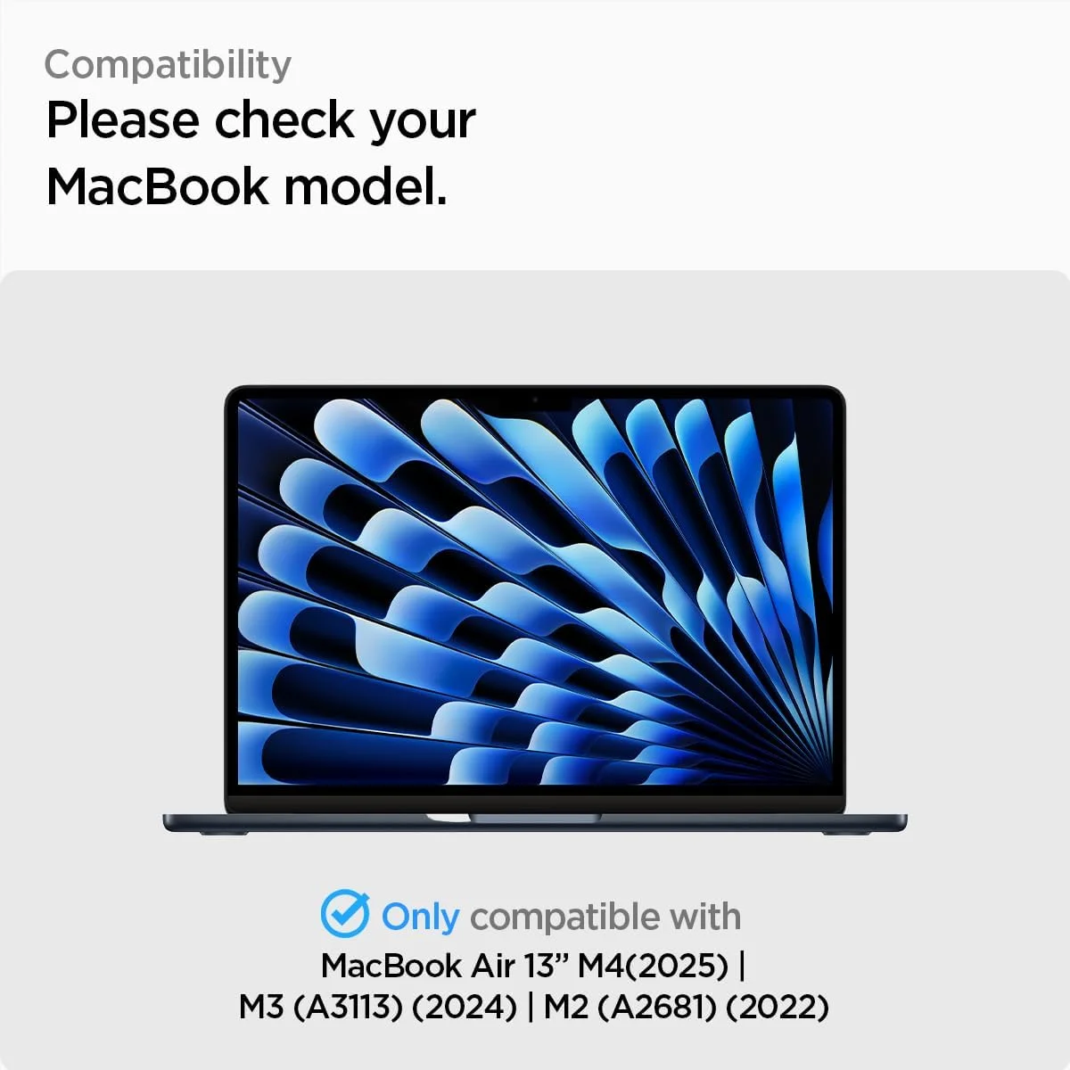 محافظ صفحه نمایش باریک شیشه ای Spigen Glas.tR برای MacBook Air 13 اینچ (M4 2025 / M3 2024 / M2 2022)، شفاف، شیشه 9H، ضد خش، محافظ صفحه