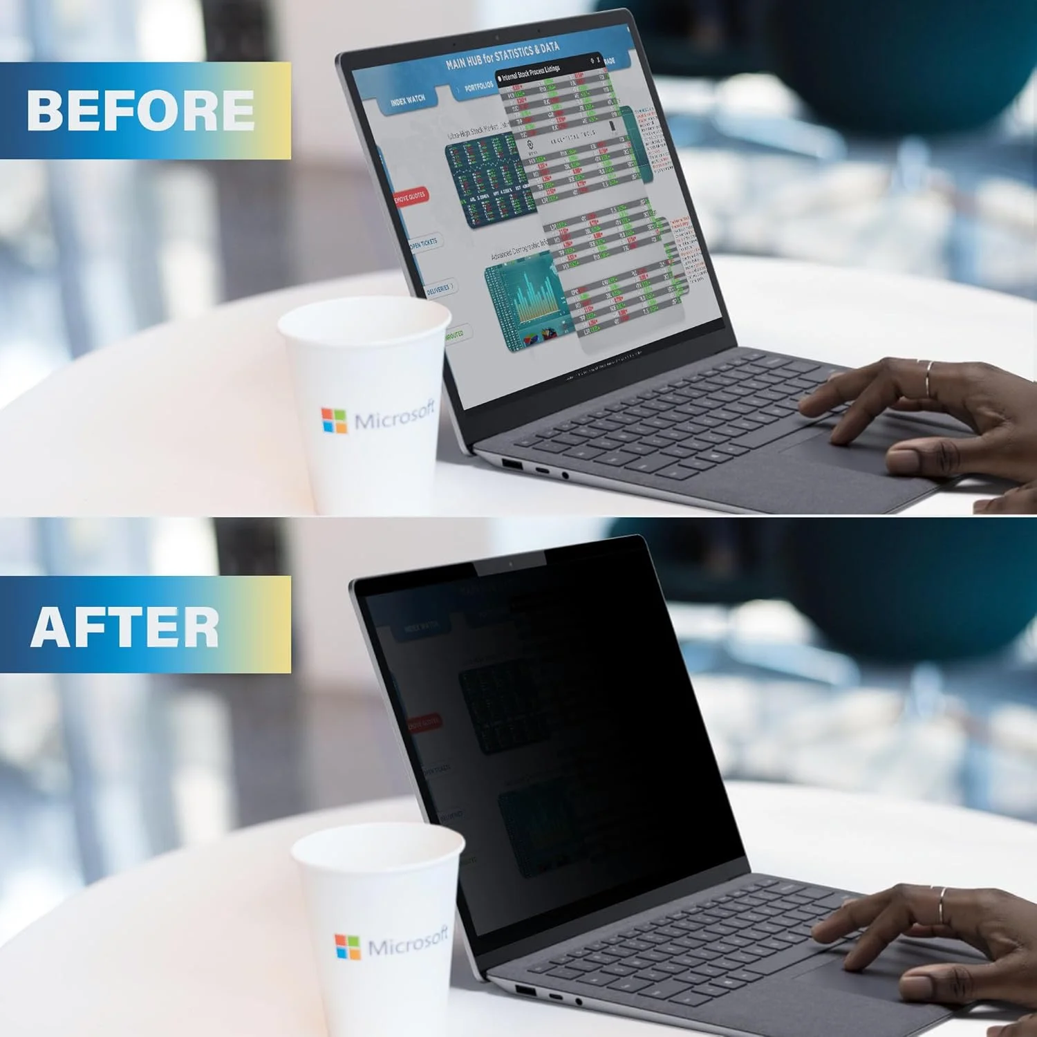 محافظ صفحه نمایش حریم خصوصی مغناطیسی SenseAGE برای سرفیس لپ تاپ ۱۳.۵ اینچ (۶/۵/۴/۳/۲/۱)، قابل جابجایی، ضد نور آبی، محافظ صفحه نمایش ضد جاسوسی برای سرفیس لپ تاپ ۱۳.۵ اینچ