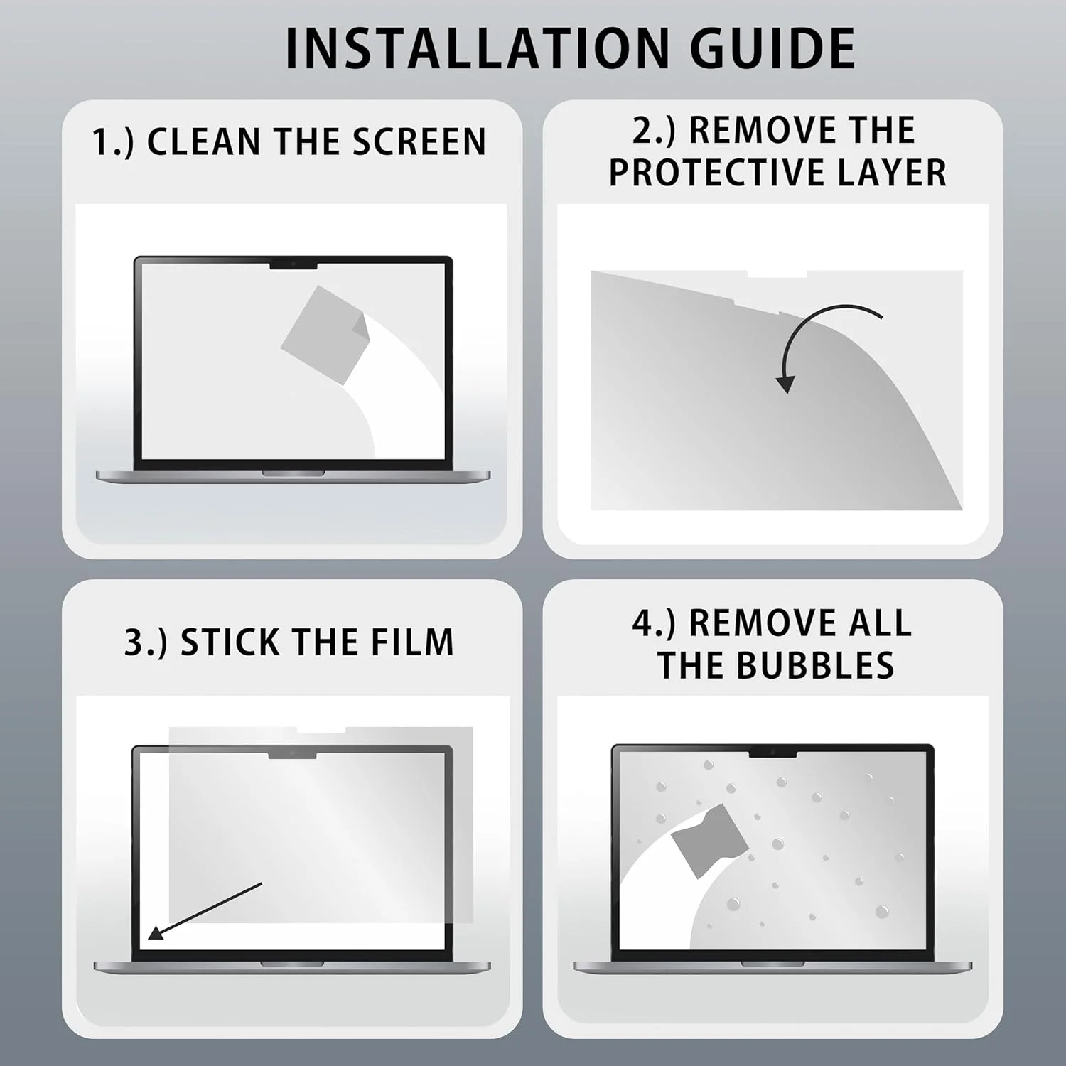 MyGadget 2x محافظ صفحه نمایش [مات] سازگار با MacBook Air ۱۳,۶ اینچ از سال ۲۰۲۲ - A2681 | A3113 [M3 & M2] - محافظ صفحه نمایش - ضد انعکاس