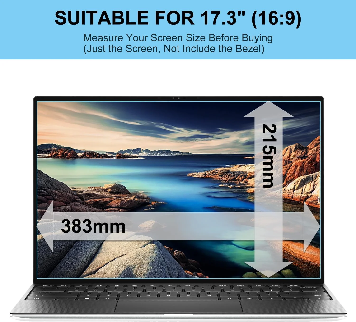 هارویو 2 عدد محافظ صفحه نمایش لپ تاپ 17.3 اینچی، محافظ صفحه نمایش مات ضد نور آبی، ضد انعکاس نور برای لپ تاپ نوت بوک (17.3 اینچ 16:9 383 x 215 میلی متر)