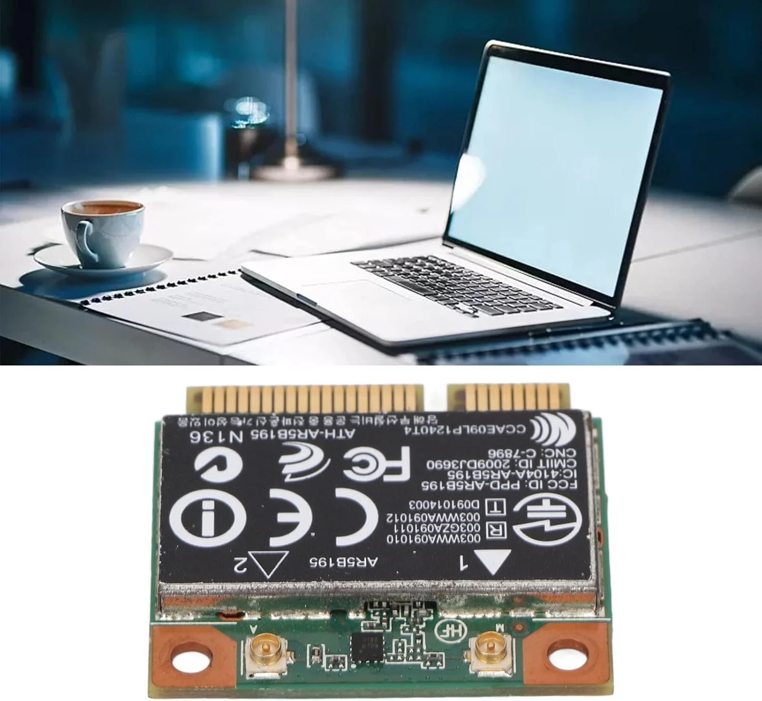 کارت شبکه وایرلس 150 مگابیت بر ثانیه Mini PCIE با قابلیت اتصال آسان، سازگار با مدل های 430 431 435 436 4530S