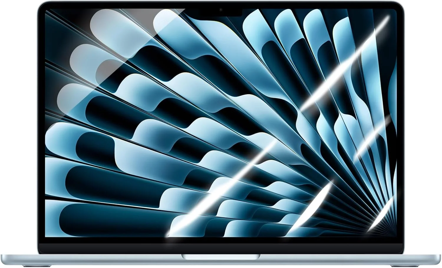 محافظ صفحه نمایش شیشه ای حرارت دیده برای مک بوک ایر ۱۳.۶ اینچی مدل های ۲۰۲۲-۲۰۲۵ تراشه M4 M3 M2 A3240 A3113 A2681، سختی 9H، محافظ صفحه نمایش شفاف ضد خش، لوازم جانبی محافظ لپ تاپ