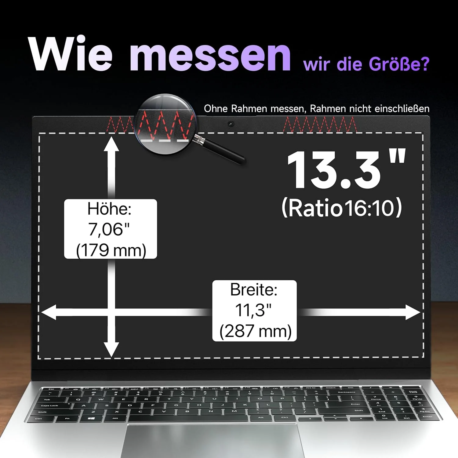 محافظ صفحه نمایش مغناطیسی لپ تاپ IPROKKO ۱۳.۳ اینچ ۱۶:۱۰، محافظ حریم خصوصی جداشدنی، ضد نور آبی، ضد تابش نور، محافظ صفحه نمایش برای Hp/Dell/Acer/Lenovo/ThinkPad/Asus