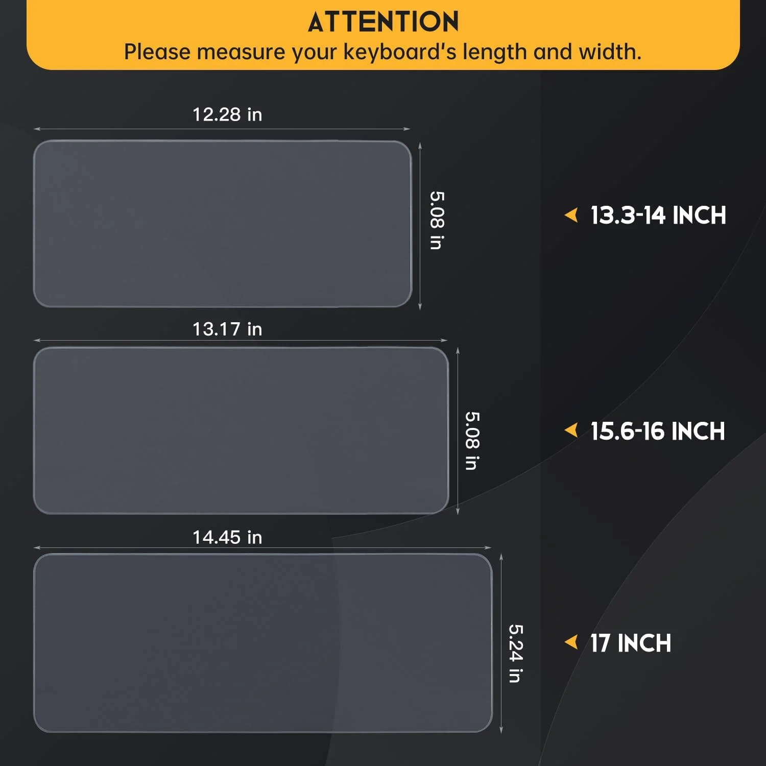 روکش صفحه کلید لپ تاپ 15.6 اینچی یونیورسال - محافظ برای نوت بوک های 15.6 و 16 اینچی، سیلیکونی فوق العاده نازک، ضد آب و ضد گرد و غبار