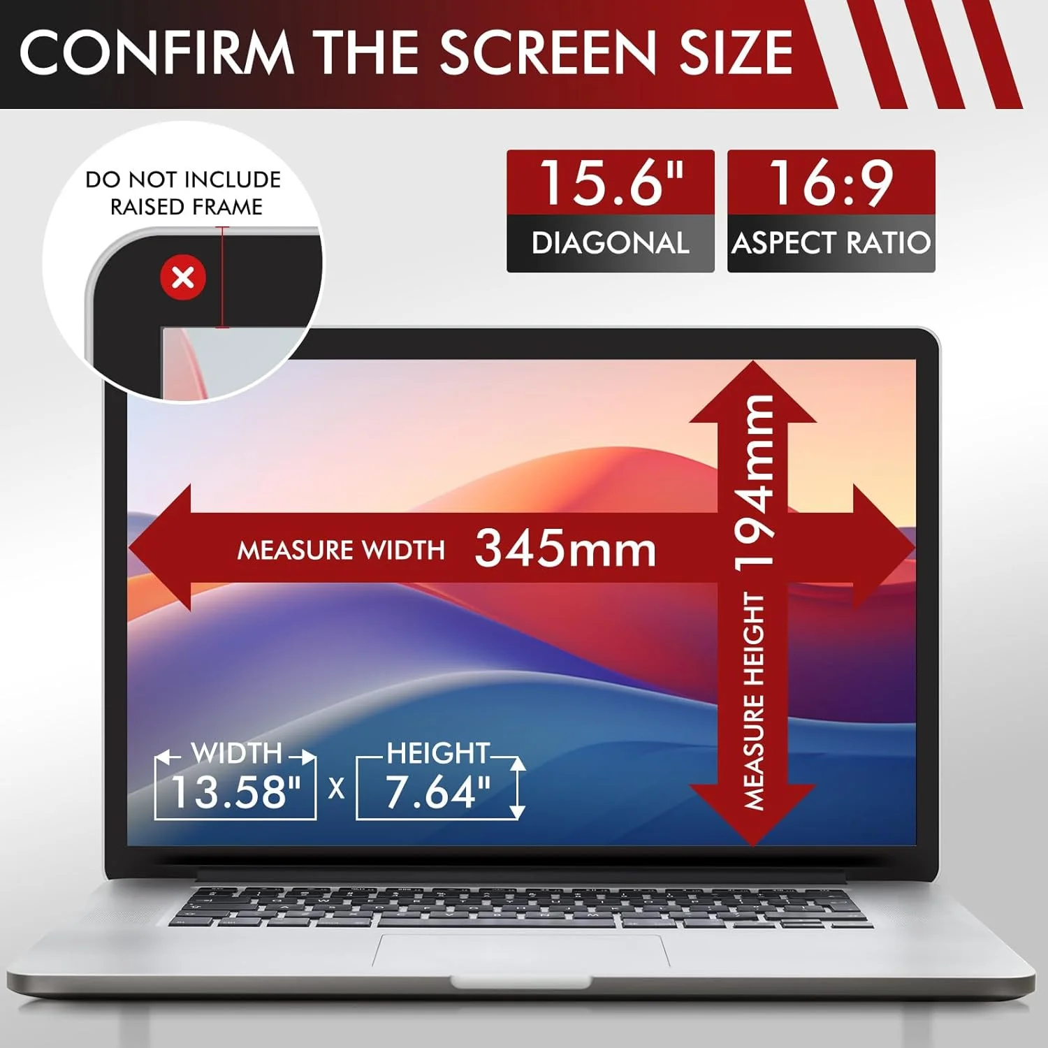 محافظ صفحه نمایش حریم خصوصی لپ تاپ 15.6 اینچی LAMA، فیلتر حریم خصوصی قابل جابجایی، محافظ صفحه نمایش، فیلتر حریم خصوصی، ضد اشعه ماوراء بنفش/ضد نور آبی/ضد تابش نور/محافظ چشم (16:9)