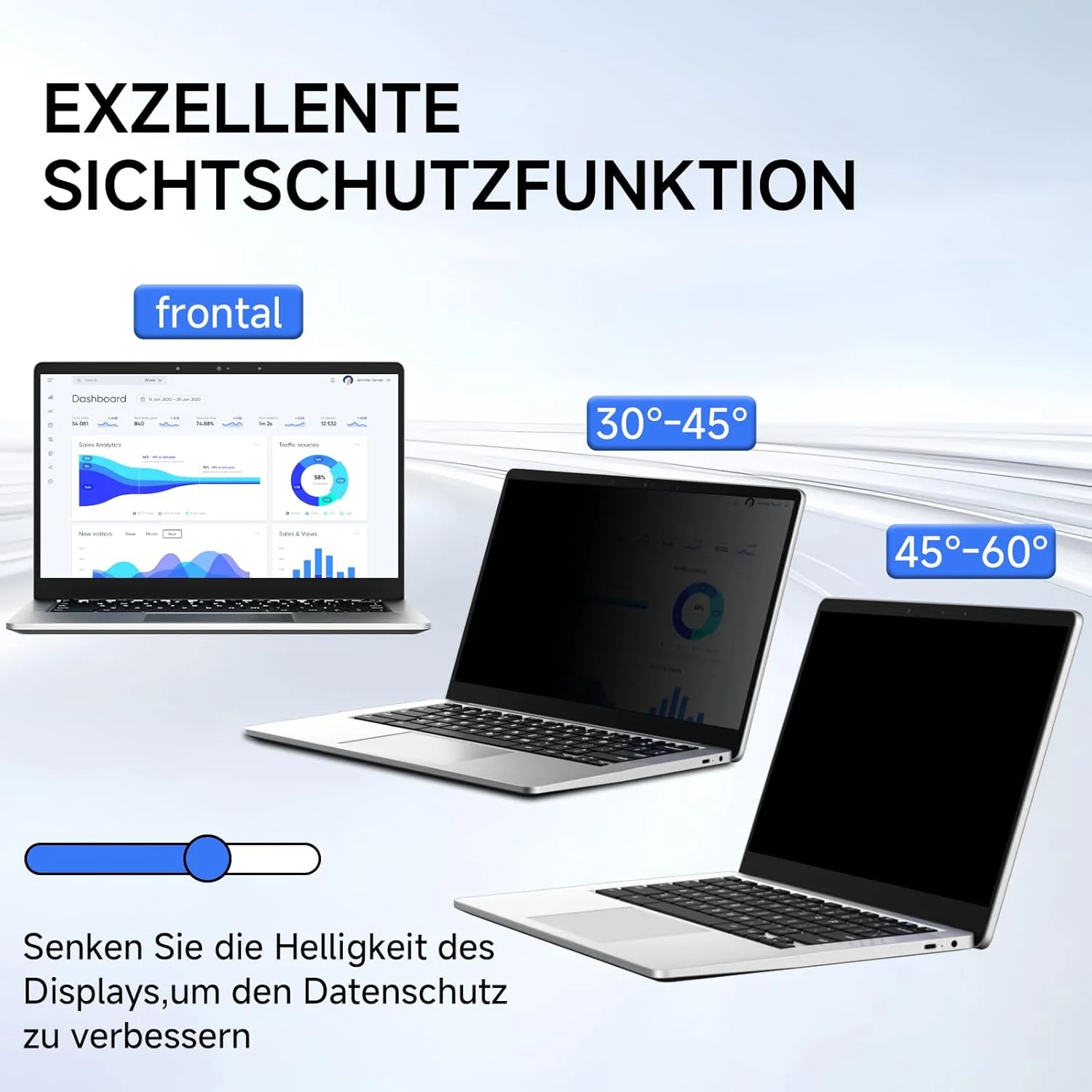 محافظ صفحه نمایش حریم خصوصی ZOEGAA برای لپ تاپ 14 اینچی 16:9، محافظ صفحه نمایش ضد نور آبی 14 اینچی، ضد تابش نور، صفحه نمایش حریم خصوصی قابل جابجایی برای HP Lenovo Dell Samsung Acer Asus