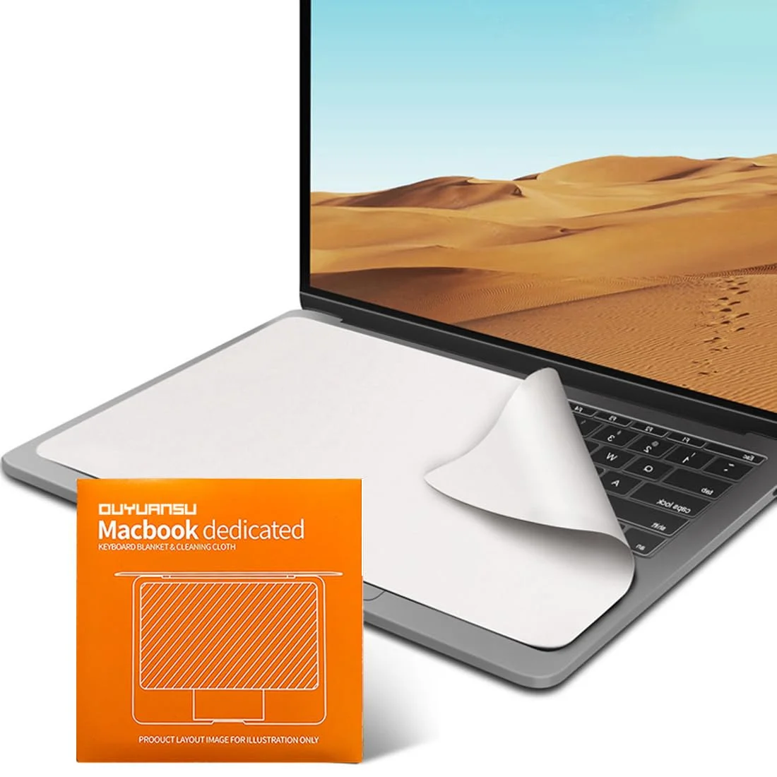 دستمال تمیز کننده صفحه نمایش برای محافظت از صفحه در برابر آلودگی روی صفحه کلید لپ تاپ، سازگار با لپ تاپ 13 و 14 اینچ