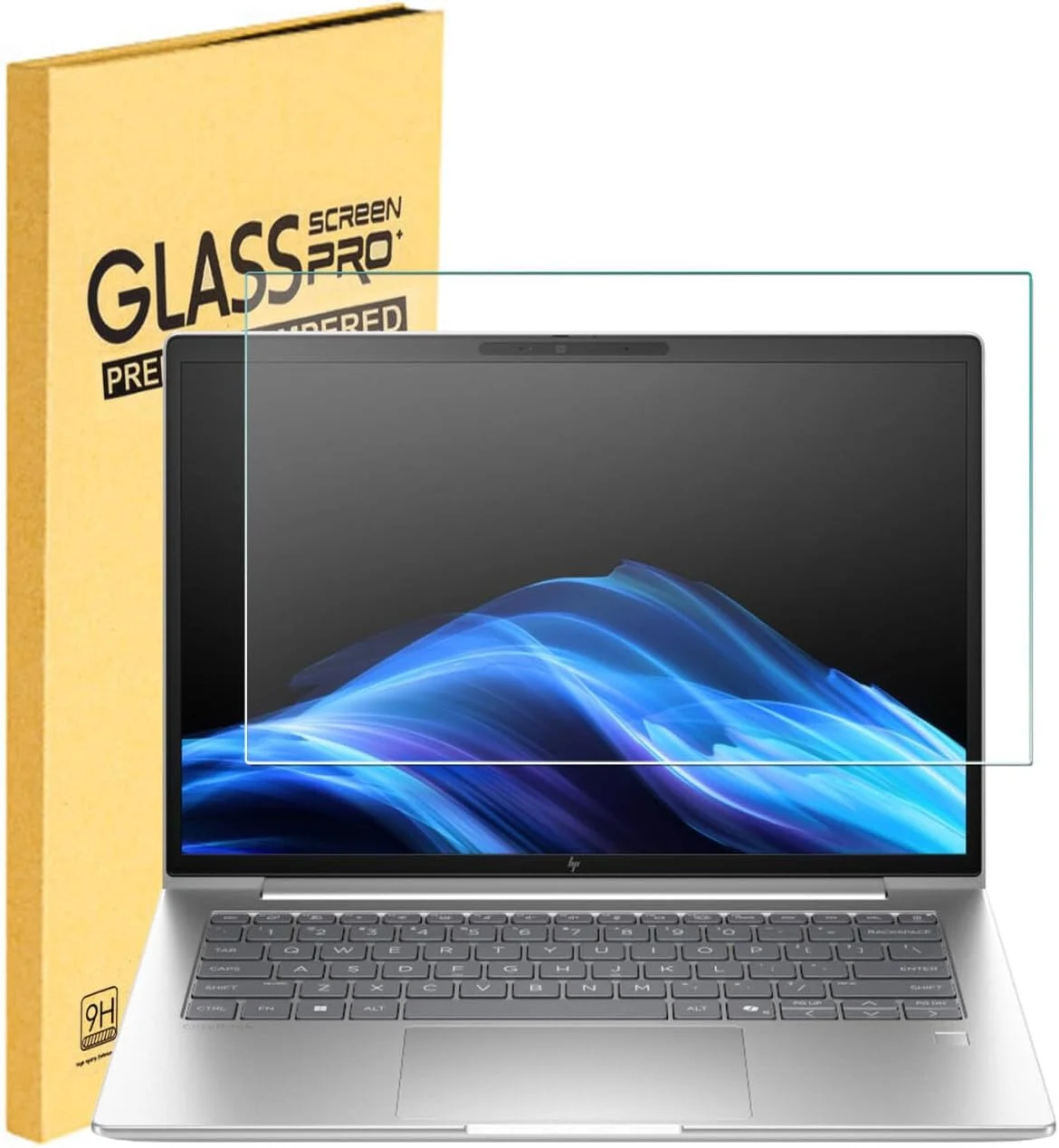 محافظ صفحه نمایش شیشه ای حرارت دیده برای لپ تاپ های HP OmniBook 7 16 (16-ay0000, az0000) و OmniBook 5 16/16 AI و OmniBook 5 16 Next Gen AI 16 اینچی، سختی 9H، فوق العاده شفاف، ضد خش