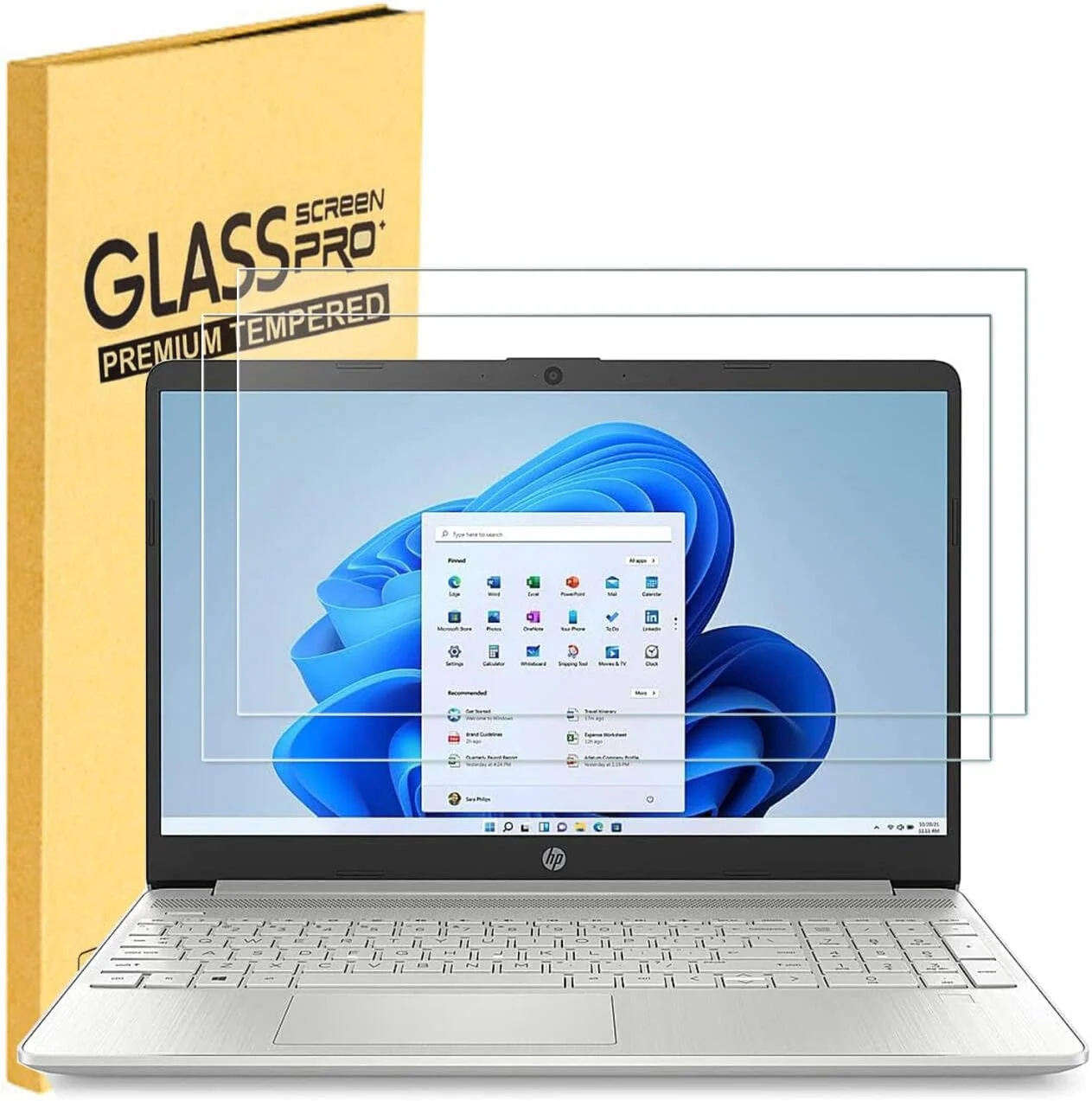 محافظ صفحه نمایش شیشه ای حرارت دیده 16 اینچی MUBUY-GOL، بسته 2 عددی، برای سری های HP EliteBook 6/OmniBook 5 16/OMEN 16/OmniBook 7 Flip/Envy 16/Spectre x360 16/ZBook 16 و EliteBook 860/865/665/660/460/465 (G11/G10/G9)