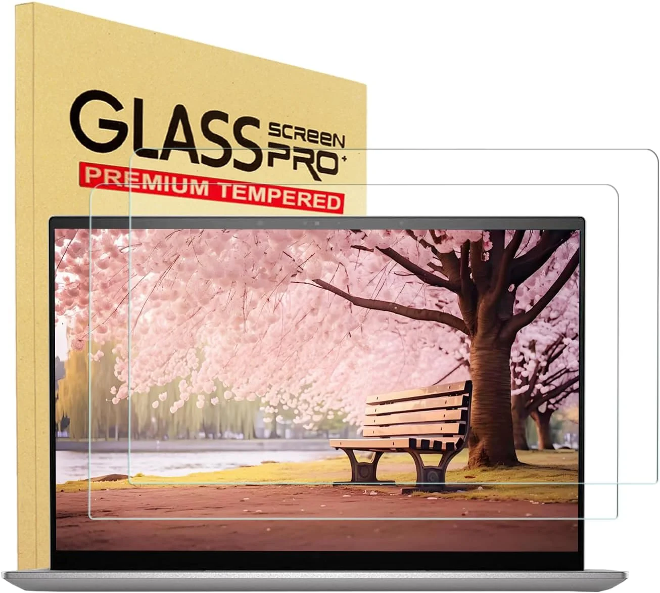 محافظ صفحه نمایش شیشه ای حرارت دیده 14 اینچی YINOVEEN، بسته 2 عددی، برای لپ تاپ های HP 14، HP Pavilion 14/Stream 14، Dell Inspiron 14، Lenovo Ideapad 14/Flex 14، Acer/HP Chromebook 14 و سایر لپ تاپ های 14 اینچی 16:9، سختی 9H