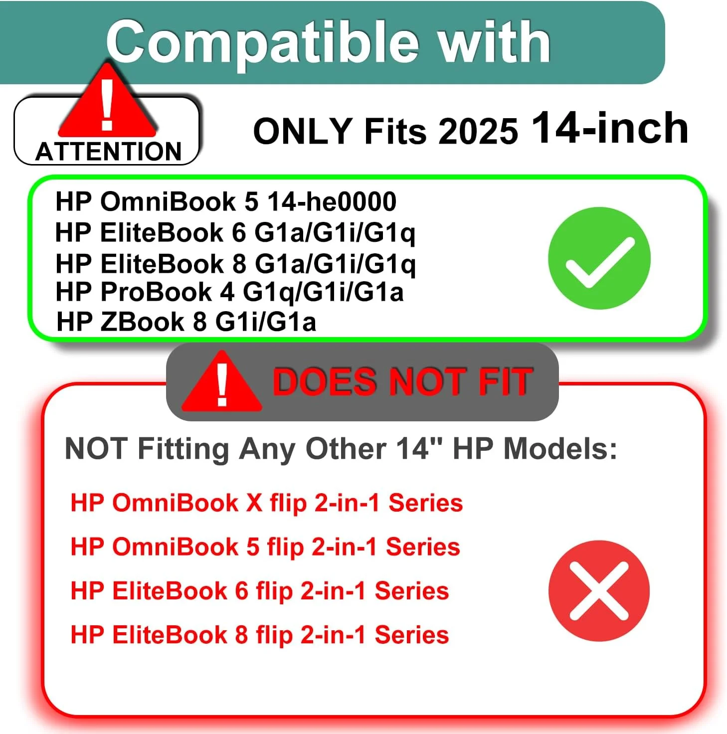 محافظ صفحه نمایش شیشه ای حرارت دیده با سختی 9H برای لپ تاپ های HP OmniBook 5 14-he0000 مدل 2025، HP EliteBook 8 & 6 G1a/G1i/G1q، HP ProBook 4 G1q/G1i/G1a، HP ZBook 8 G1i/G1a، HP OMEN Transcend 14 اینچی (2 عدد)