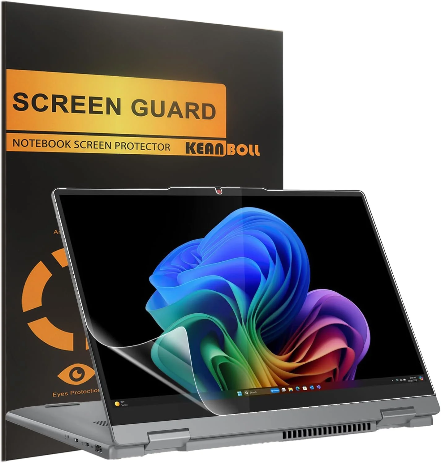 محافظ صفحه نمایش 3 عددی طراحی شده برای لپ تاپ های جدید 14 اینچی لنوو IdeaPad 5 / 5i / 5x 2-in-1 (مدل های 14AKP10 14IAL10 14AHP9 14IRU9 14IRH9 14Q8X9)، ضد انعکاس نور و ضد اثر انگشت (مات)