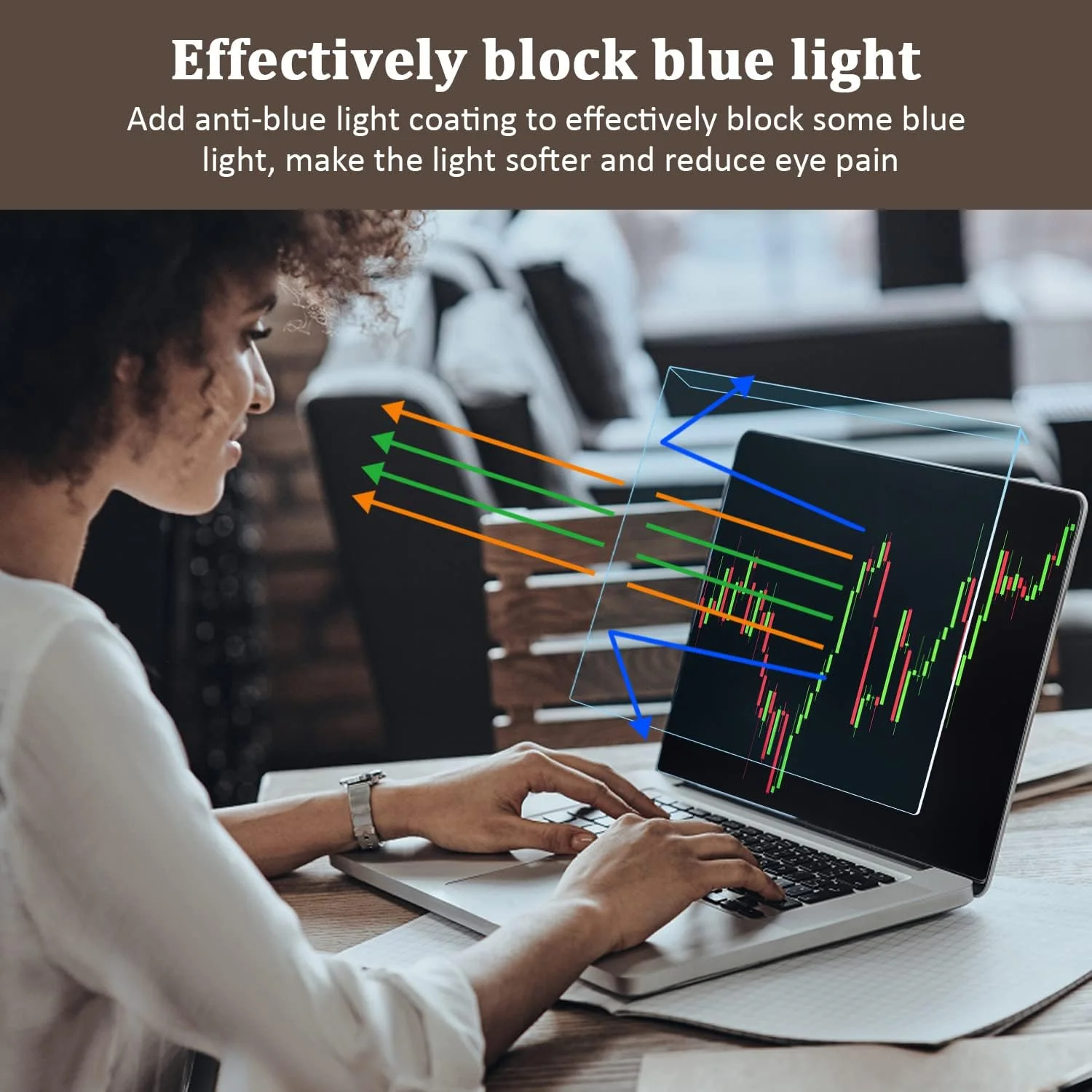 محافظ صفحه نمایش لپ تاپ 15.6 اینچی مسدود کننده نور آبی F FORITO، محافظت از چشم، پنل آکریلیک نوع آویز سازگار با تمام لپ تاپ های 15.6 اینچی با نمایشگر 16:9