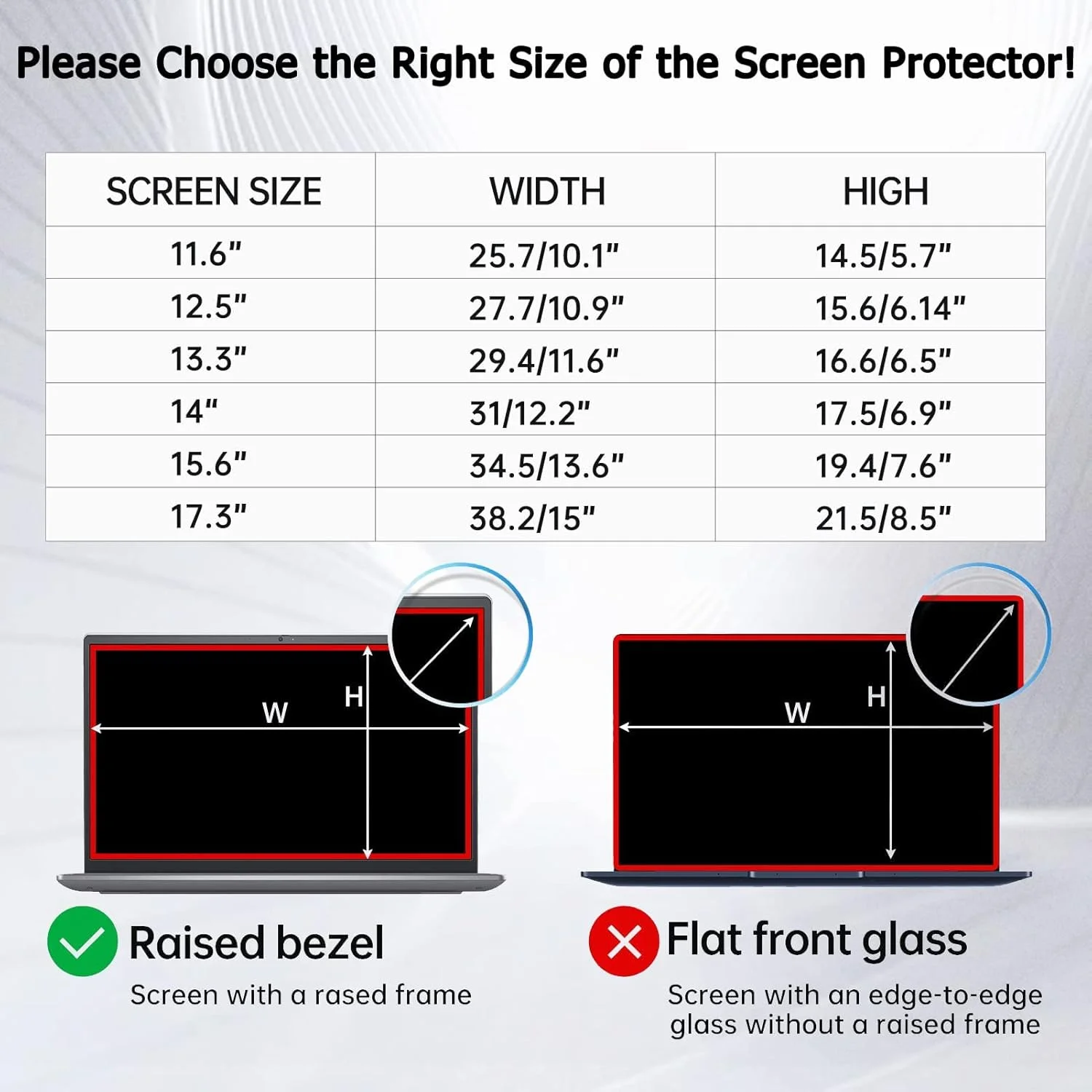 محافظ صفحه نمایش لپ تاپ 12.5 اینچی، محافظ چشم، ضد نور آبی، ضد تابش نور، سازگار با لپ تاپ های HP/Dell/Sony/Asus/Samsung/Lenovo/Acer/MSI/LG/Razer Blade 12.5 اینچی (نسبت تصویر 16:9)، بسته 2 عددی