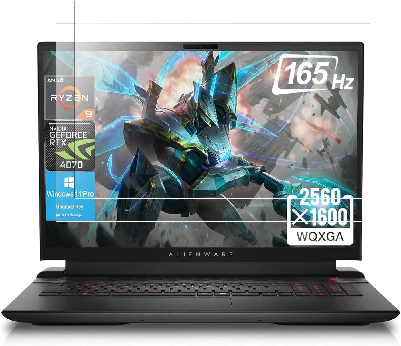 محافظ صفحه نمایش مات ضد انعکاس نور MUBUY-GOL بسته 2 عددی برای لپ تاپ های ASUS ROG Strix Scar/G18، TUF Gaming A18، Razer Blade 18 و Acer Predator Helios Neo 18، ضد اثر انگشت