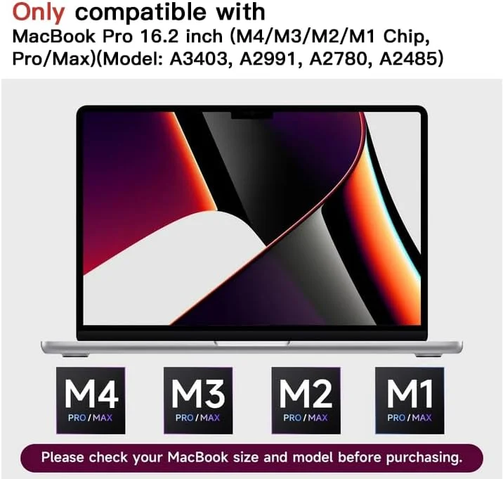 محافظ صفحه نمایش مات ضد بازتاب نور سازگار با مک بوک پرو 16 اینچ (2021-2024, M4, M3, M2, M1-A3403/A2991/A2485/A2780)، محافظ صفحه نمایش ضد خش