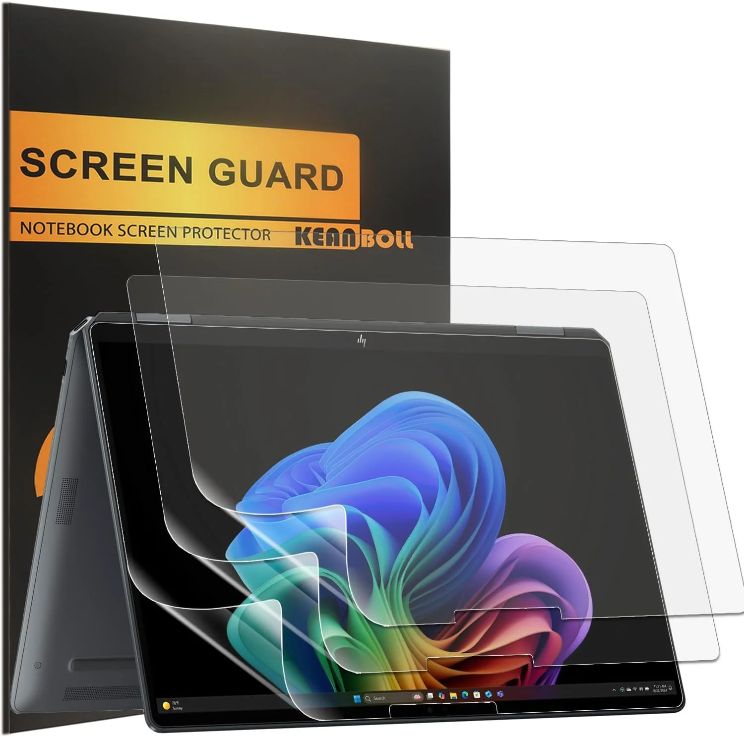 محافظ صفحه نمایش مات و ضد اثر انگشت KEANBOLL، بسته 3 عددی، طراحی شده برای لپ تاپ لمسی 16 اینچی HP OmniBook X Flip (مدل 16-ar00xxx nr)