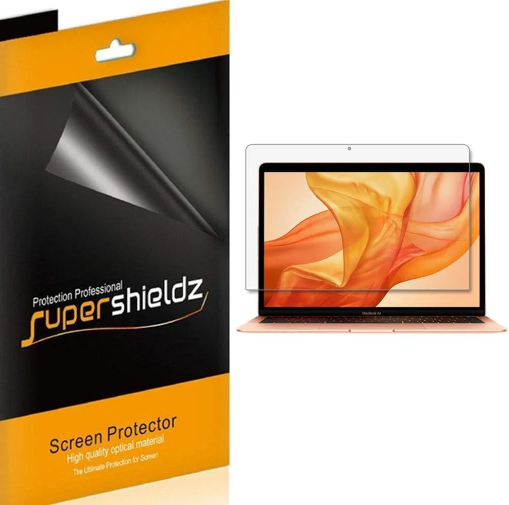 محافظ صفحه نمایش مات Supershieldz (بسته 3 عددی) طراحی شده برای Apple MacBook Air 13 اینچ (2018-2021 / M1) A1932 A2179 A2337 با قابلیت Touch ID، ضد انعکاس نور و ضد اثر انگشت