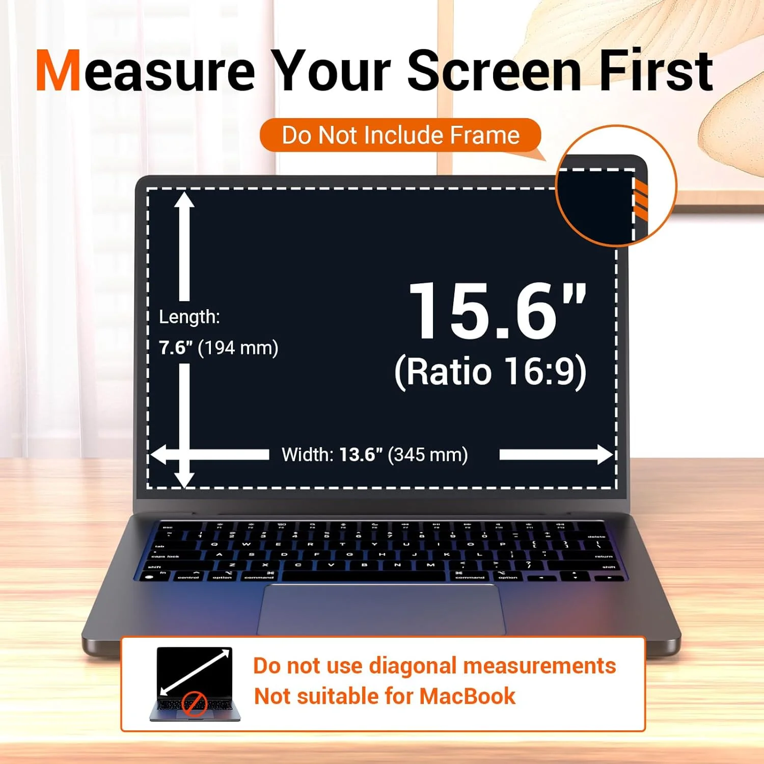 محافظ صفحه نمایش نور آبی لپ تاپ 15.6 اینچی، ضد تابش و سازگار با صفحه لمسی، محافظ صفحه نمایش کامپیوتر سازگار با Chromebook HP Pavilion ASUS Dell Acer Lenovo thinkpad 16:9 محافظت از چشم ضد خش (2 عدد)