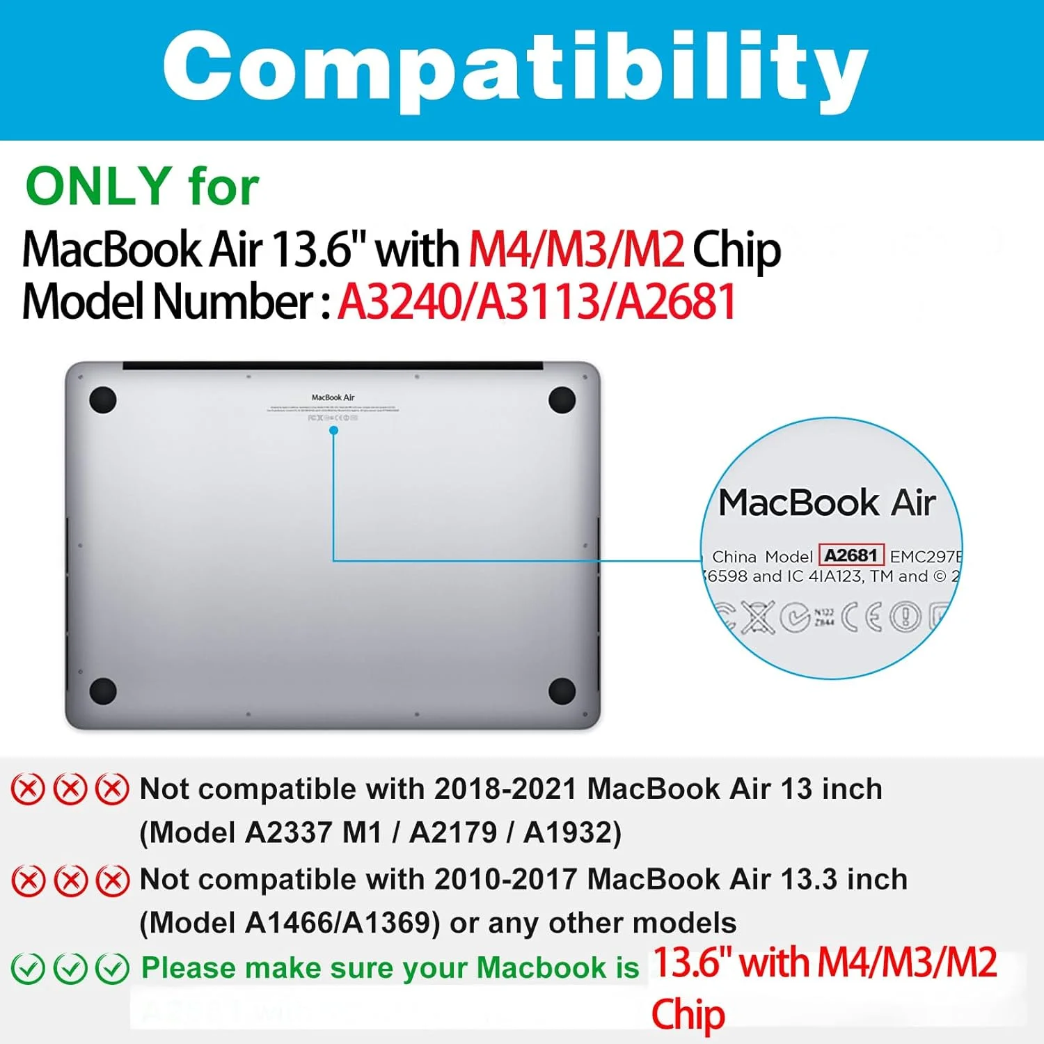 محافظ صفحه نمایش حریم خصوصی ProCase برای مک بوک ایر 13.6 اینچ M4 2025 / M3 2024 / M2 2022، محافظ صفحه نمایش شیشه ای حرارت دیده ضد جاسوسی برای مک بوک ایر 13.6 اینچ A3240 A3113 A2681 با تراشه و Touch ID