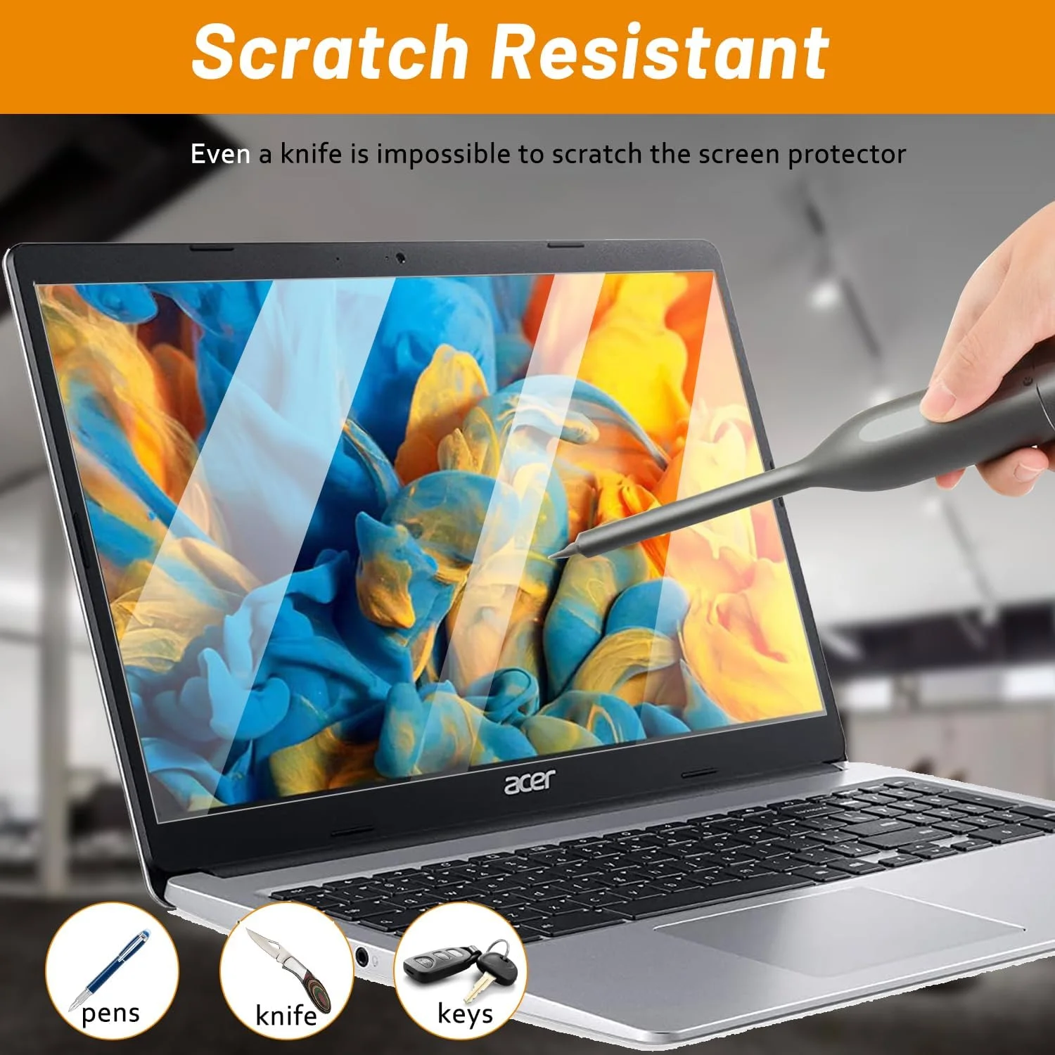 محافظ صفحه نمایش 15.6 اینچی، محافظ صفحه نمایش شیشه ای حرارت دیده برای لپ تاپ های HP Envy x360 15.6، HP Pavilion 15.6، HP OMEN 15.6، HP Probook 15.6، HP EliteBook 15.6 اینچی، فوق العاده شفاف، 9H، ضد اثر انگشت