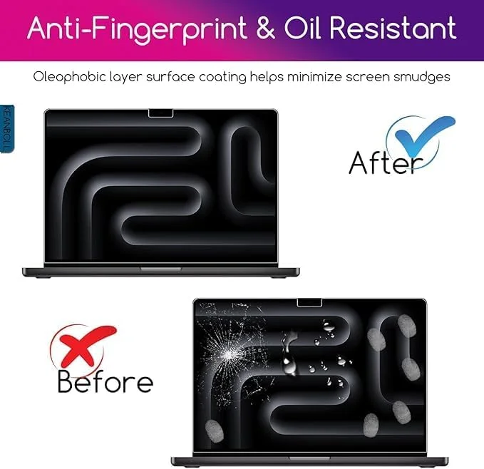 محافظ صفحه نمایش لپ تاپ نکست استور سازگار با مک بوک ایر 15 اینچ M4 2025 2024 2023 مدل A3241 M3 A3114 M2 A2941، فیلم شیشه ای سخت شده با سختی 9H، فوق العاده شفاف، (2 عدد)