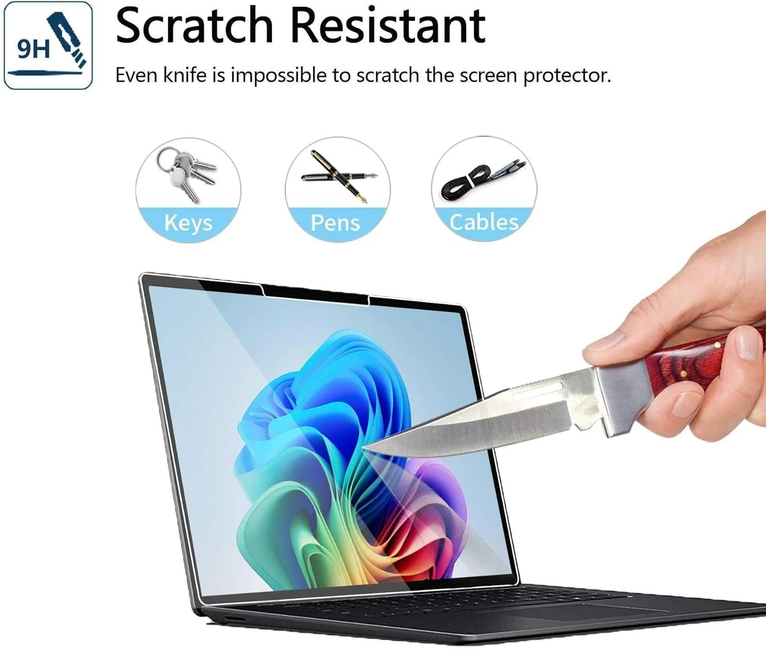 محافظ صفحه نمایش MEGOO AmorShield برای سرفیس لپ تاپ ۱۳ اینچی (۲۰۲۵)، شیشه حرارت دیده، [درجه نظامی 9H+] [محافظت 3X در برابر شکستگی]، شفافیت HD، نصب آسان، 2 عدد