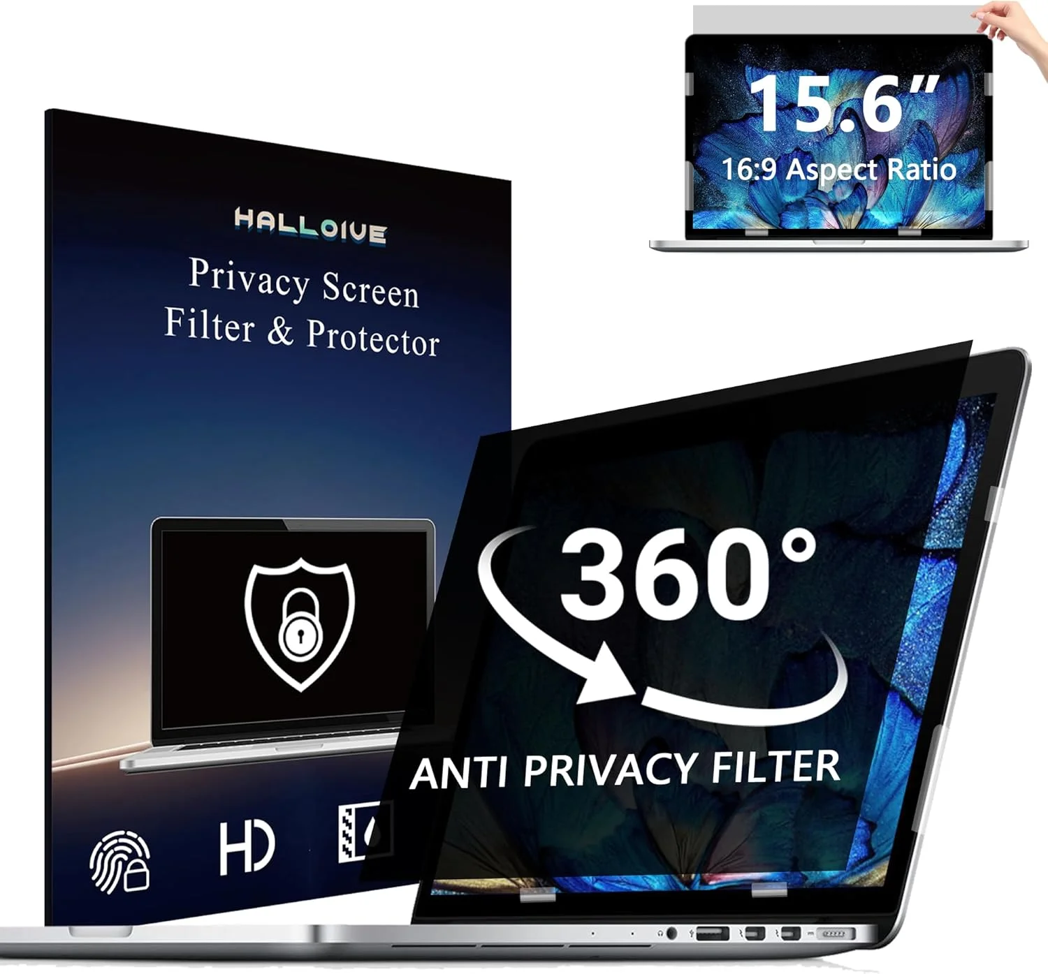 محافظ حریم خصوصی 4 طرفه لپ تاپ 15.6 اینچی، محافظ صفحه نمایش قابل جابجایی با نسبت تصویر 16:9 و زاویه 360 درجه برای لپ تاپ 15.6 اینچی، پوشش ضد تابش نور آبی با زبانه های کشویی برای لپ تاپ های عمومی محافظ حریم خصوصی 4 طرفه لپ تاپ 15.6 اینچی، محافظ صفحه نمایش قابل جابجایی با نسبت تصویر 16:9 و زاویه 360 درجه برای لپ تاپ 15.6 اینچی، پوشش ضد تابش نور آبی با زبانه های کشویی برای لپ تاپ های عمومی