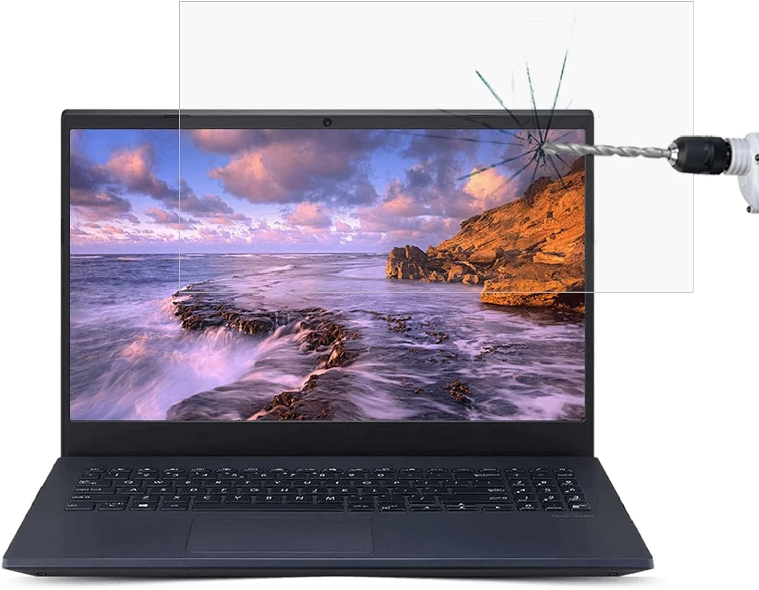 محافظ صفحه نمایش لپ تاپ فیلم محافظ شیشه ای سخت شده HD برای ایسوس Mars15 15.6 اینچ قطعه تعمیر