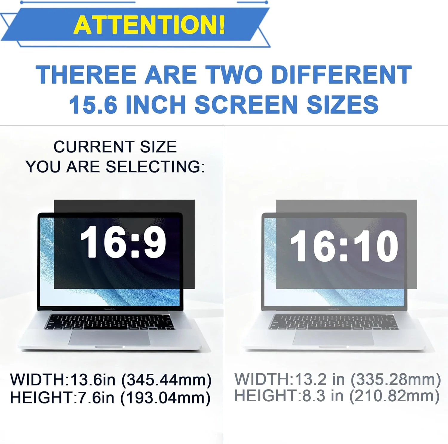 محافظ حریم خصوصی 4 طرفه لپ تاپ 15.6 اینچی، محافظ صفحه نمایش قابل جابجایی با نسبت تصویر 16:9 و زاویه 360 درجه برای لپ تاپ 15.6 اینچی، پوشش ضد تابش نور آبی با زبانه های کشویی برای لپ تاپ های عمومی