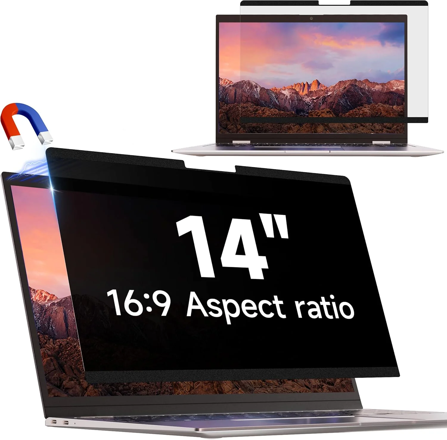 محافظ حریم خصوصی مغناطیسی 14 اینچی ایپروکو برای لپتاپهای اچپی، دل، ایسر، لنوو، ThinkPad، ایسوس و سونی، محافظ حریم خصوصی جداشدنی با نسبت تصویر 16:9، فیلتر ضد نور آبی و ضد تابش نور محافظ حریم خصوصی مغناطیسی 14 اینچی ایپروکو برای لپتاپهای اچپی، دل، ایسر، لنوو، ThinkPad، ایسوس و سونی، محافظ حریم خصوصی جداشدنی با نسبت تصویر 16:9، فیلتر ضد نور آبی و ضد تابش نور