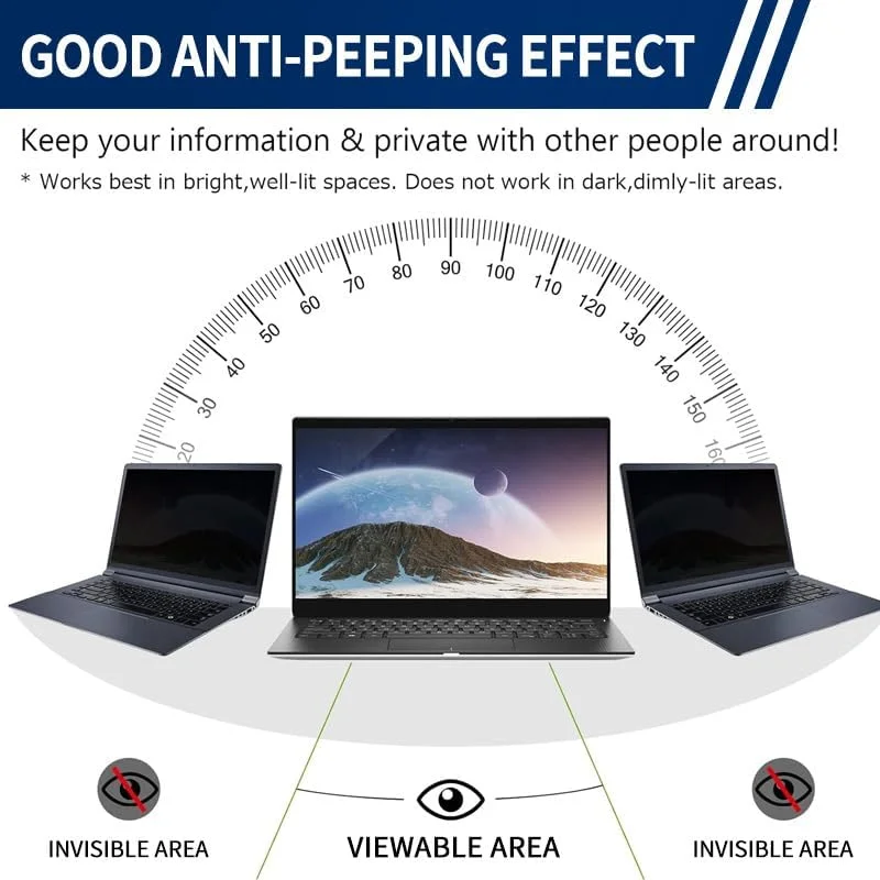 محافظ صفحه نمایش لپ تاپ Gruattreay سازگار با Huawei Matebook D16 مدل 2024 16 اینچی MCLF-X MCLG-16 MCLEF-X محافظ حریم خصوصی 360 درجه