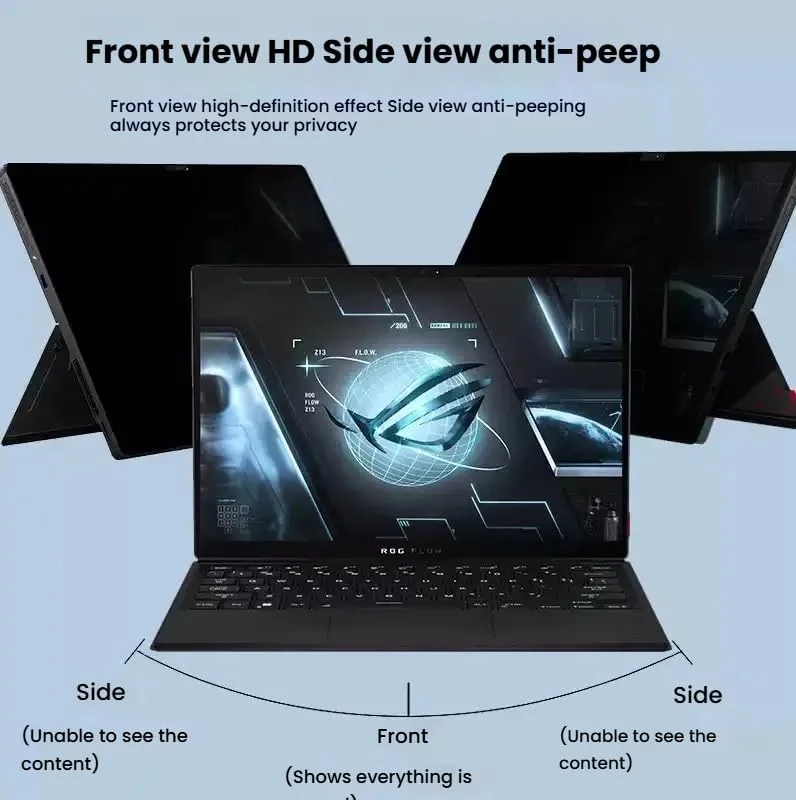 محافظ صفحه نمایش حریم خصوصی Gruattreay سازگار با لپ تاپ گیمینگ ASUS ROG Flow Z13 (2025) GZ302E 13.4 اینچی، نوع جذب، ضد نور آبی و ضد دید