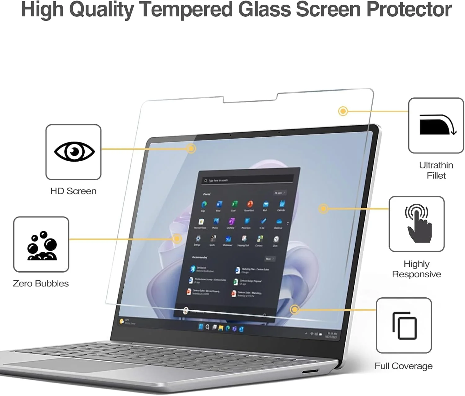 محافظ صفحه نمایش شیشه ای حرارت دیده eWINNER، سازگار با Microsoft Surface Laptop Go 3/2/1 12.4 اینچ (2 عدد) - فیلم محافظ صفحه نمایش فوق العاده شفاف HD برای Surface Laptop Go 3/2/1 12.4" محافظ صفحه نمایش شیشه ای حرارت دیده eWINNER، سازگار با Microsoft Surface Laptop Go 3/2/1 12.4 اینچ (2 عدد) - فیلم محافظ صفحه نمایش فوق العاده شفاف HD برای Surface Laptop Go 3/2/1 12.4"