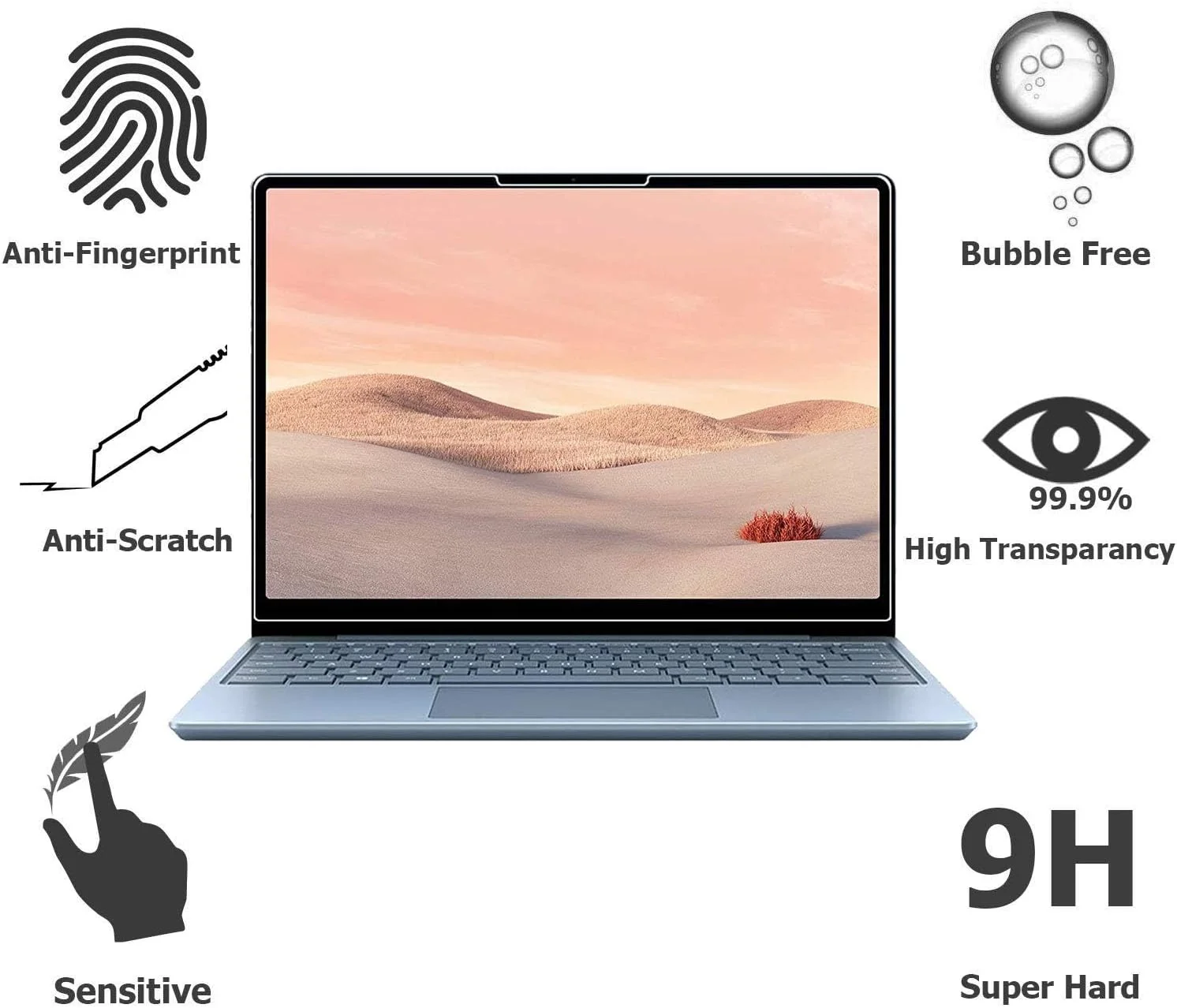 محافظ صفحه نمایش شیشه ای حرارت دیده eWINNER، سازگار با Microsoft Surface Laptop Go 3/2/1 12.4 اینچ (2 عدد) - فیلم محافظ صفحه نمایش فوق العاده شفاف HD برای Surface Laptop Go 3/2/1 12.4" محافظ صفحه نمایش شیشه ای حرارت دیده eWINNER، سازگار با Microsoft Surface Laptop Go 3/2/1 12.4 اینچ (2 عدد) - فیلم محافظ صفحه نمایش فوق العاده شفاف HD برای Surface Laptop Go 3/2/1 12.4"