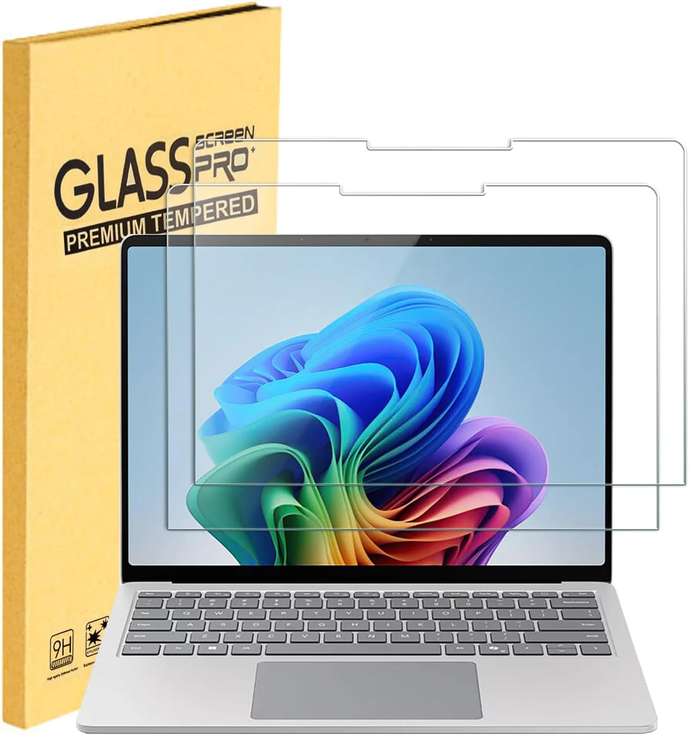 محافظ صفحه نمایش 2 عددی eWINNER برای لپ تاپ 7 مایکروسافت سرفیس مدل 2036 اینچ 13.8، مقاوم در برابر خراش، وضوح بالا، ضد خش، محافظ شفاف (شیشه حرارت دیده، مدل 2036 اینچ 13.8)