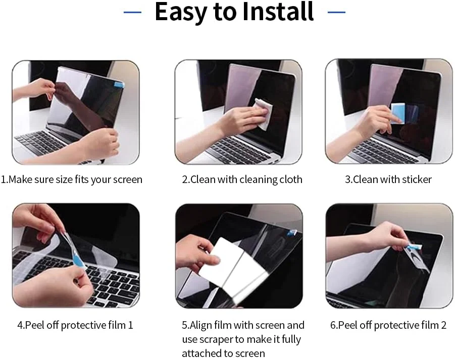 محافظ صفحه نمایش مسدود کننده نور آبی، انتقال بالا/فیلتر نور آبی UV و ضد تابش برای لپ تاپ 12.5 اینچی با نسبت تصویر 16:9