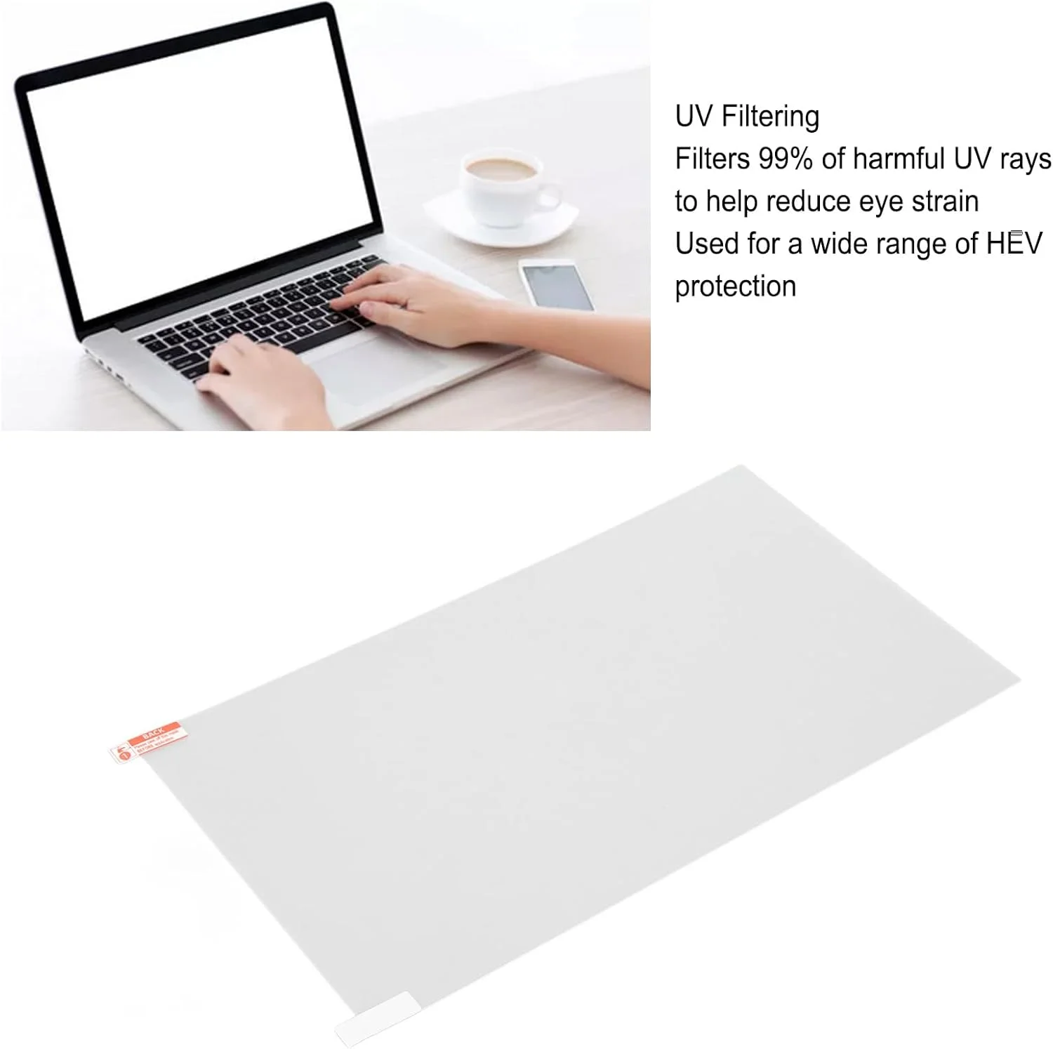 محافظ صفحه نمایش 14 اینچی لپ تاپ Bewinner، فیلتر نور آبی صفحه نمایش لپ تاپ برای مانیتور کامپیوتر 14 اینچی، فیلم محافظ چشم در برابر اشعه ماوراء بنفش، 310x174 میلی متر